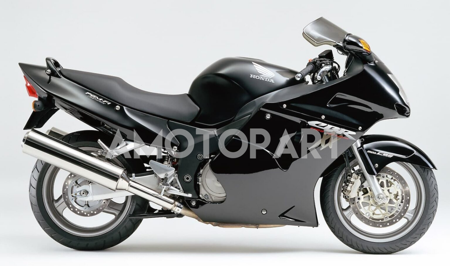 Amotopart 1996-2007 Honda CBR1100XX SuperBlackBird Fairing Glossy Black Kit