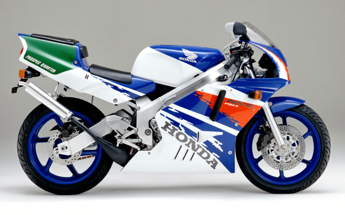 Amotopart 1990-1993 Honda NSR250 PGM-3 Verkleidung Blue Style1 Kit