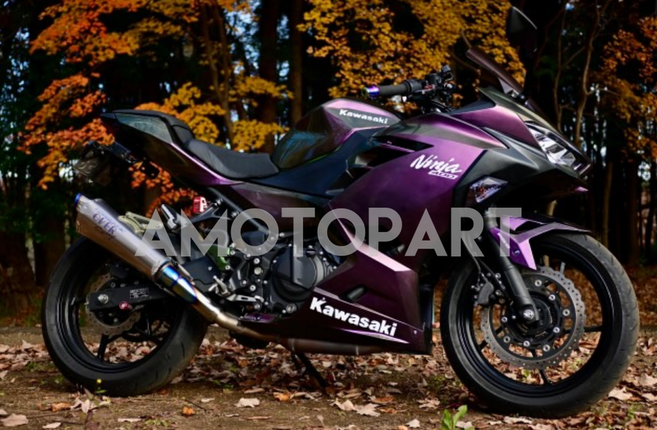 Amotopart Kawasaki EX400/Ninja400 2018-2024 Gradient Purple & Green Fairing Kit
