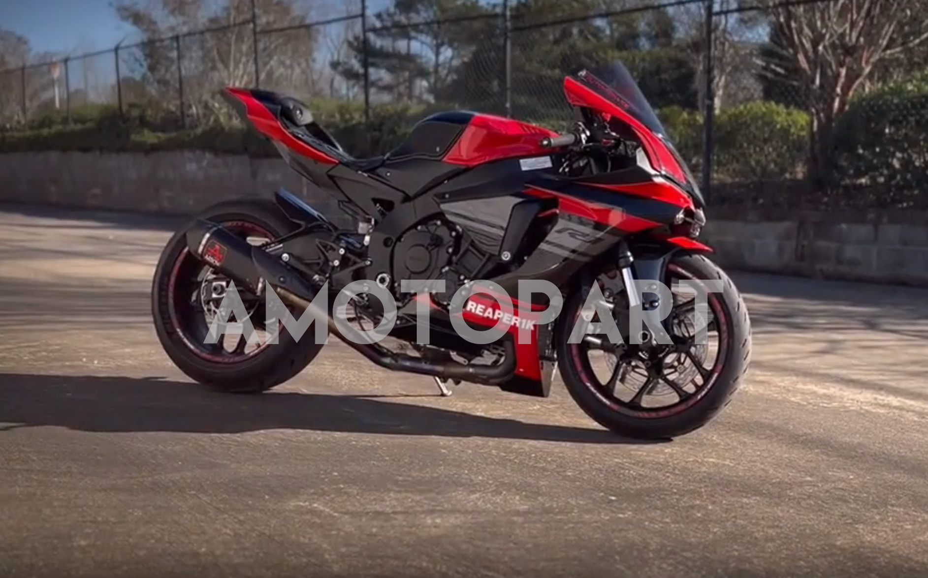 Amotopart Yamaha 2015-2019 YZF 1000 R1 Red Black Fairing Kit