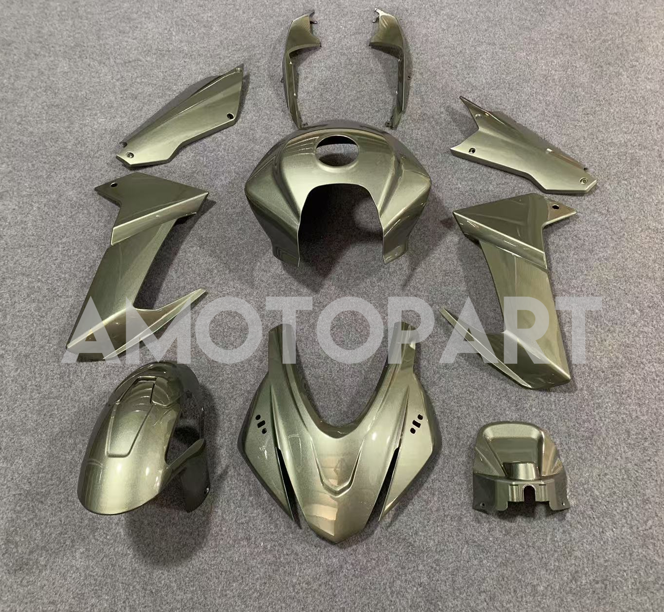 Amotopart Aprilia 2020-2024 Rs660 White & Black Logo Fairing Kit