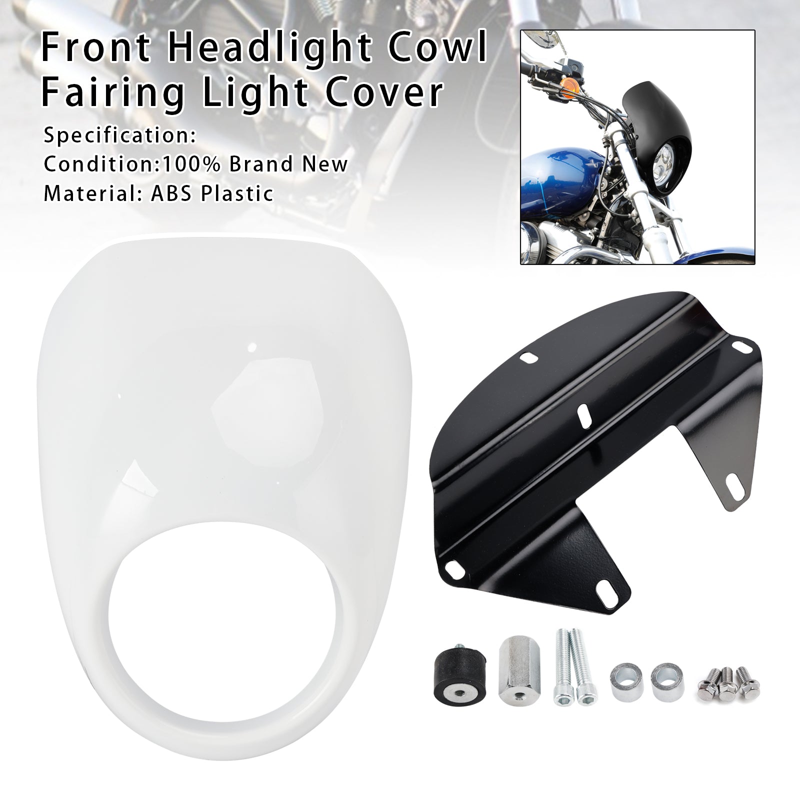 1973-up Sportster Dyna XL 883 1200 FX Headlight Fairing Light Cover