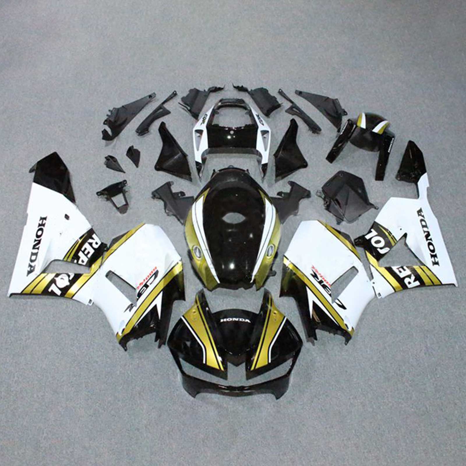 Amotopart 13-25 US ver. & 13-23 European ver. F5 CBR600RR Honda Gold&White Fairing Kit