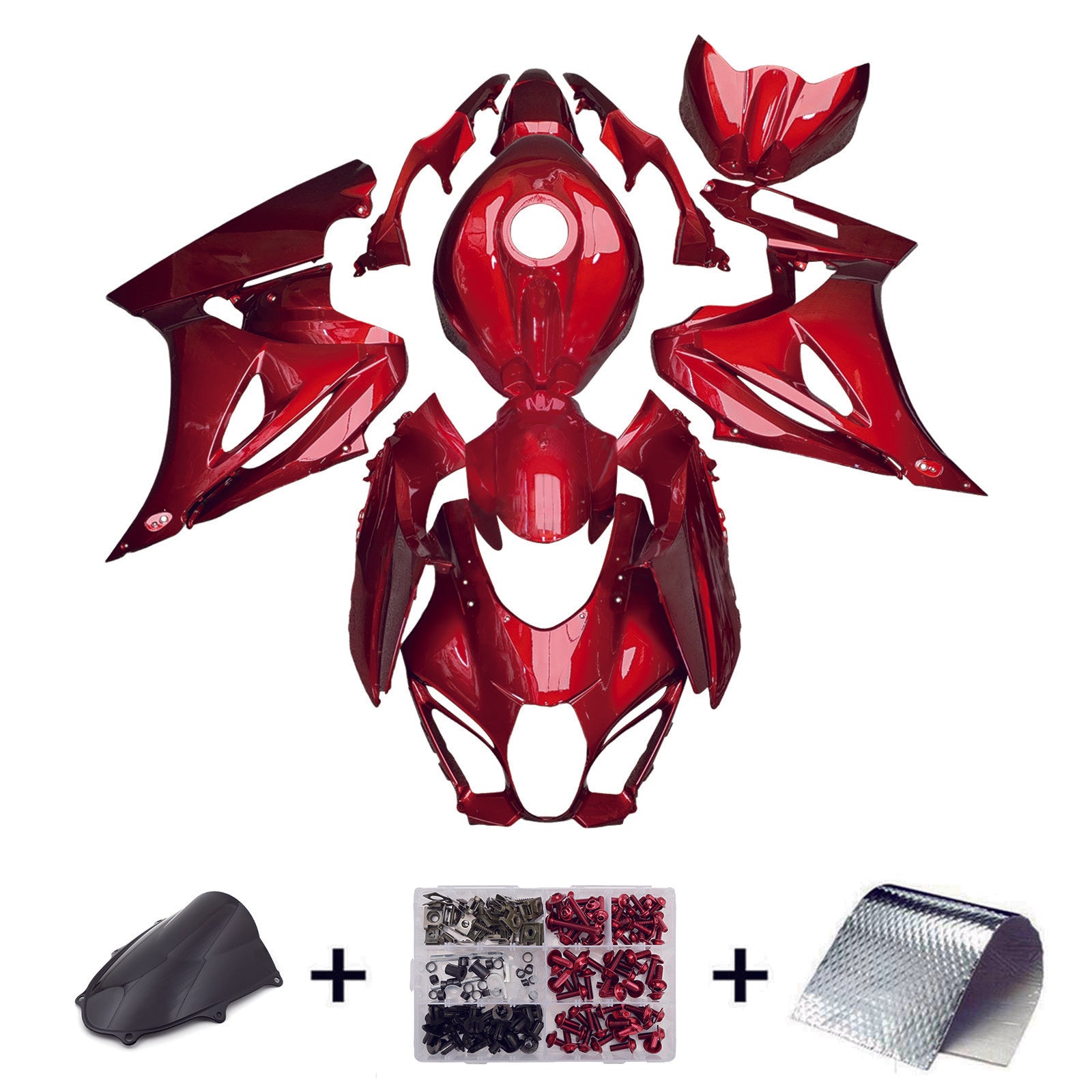 Amotopart 2017-2025 Suzuki GSXR1000 Red Fairing Kit