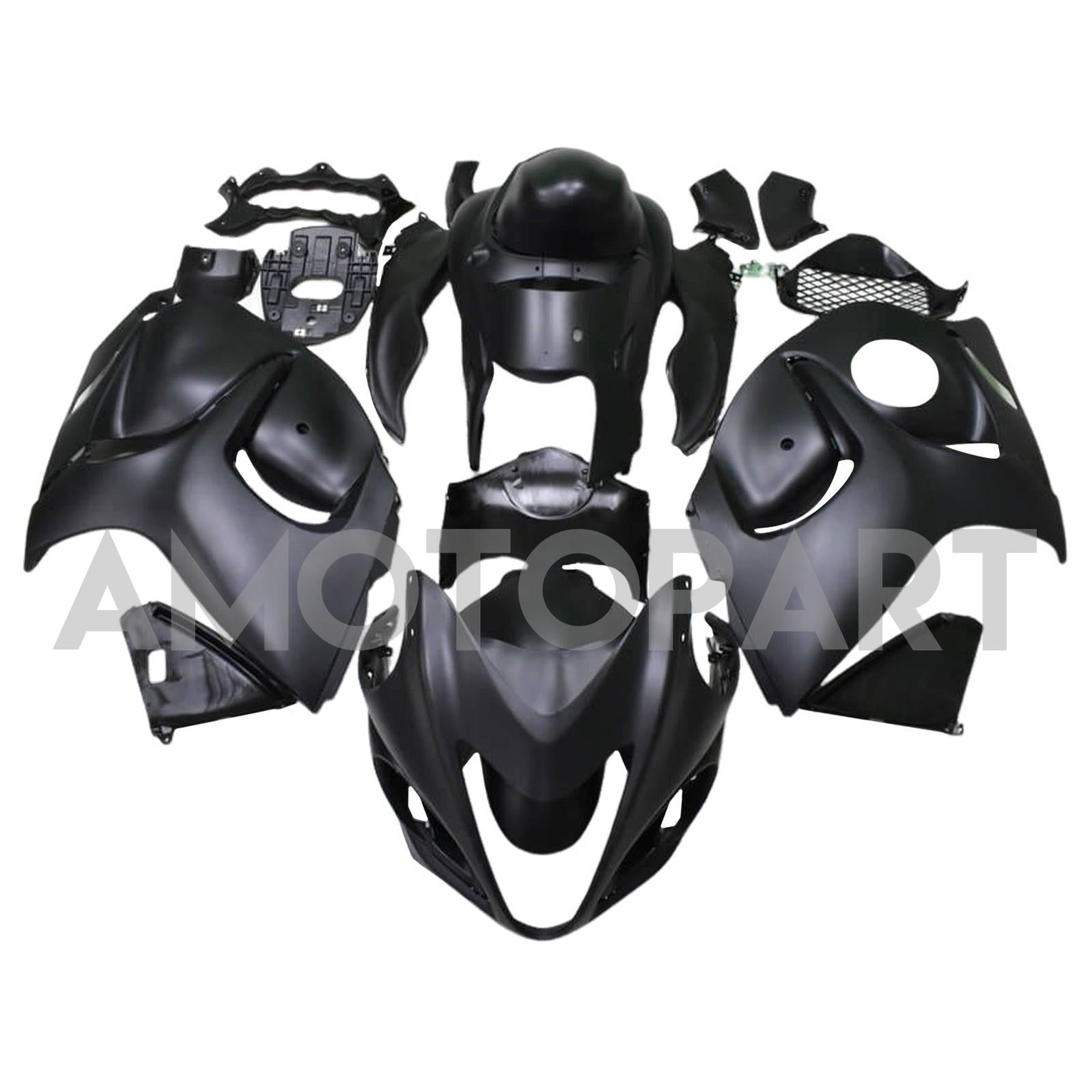 Amotopart 2008-2020 GSX1300R Hayabusa Suzuki Matte Black Abzugskit