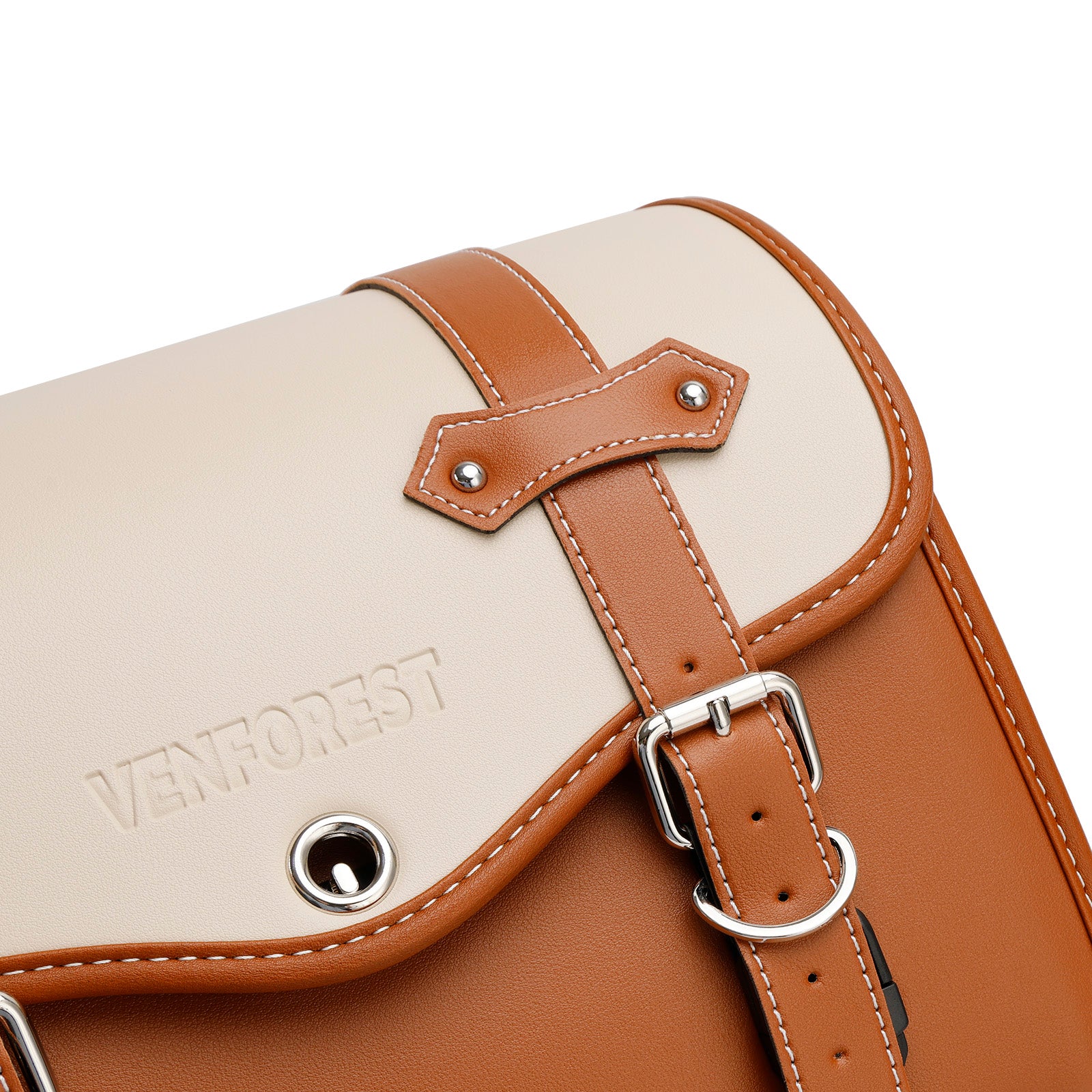 Saddlebag Side Storage Tail Bag Universal Color Matching PU til motorcykel