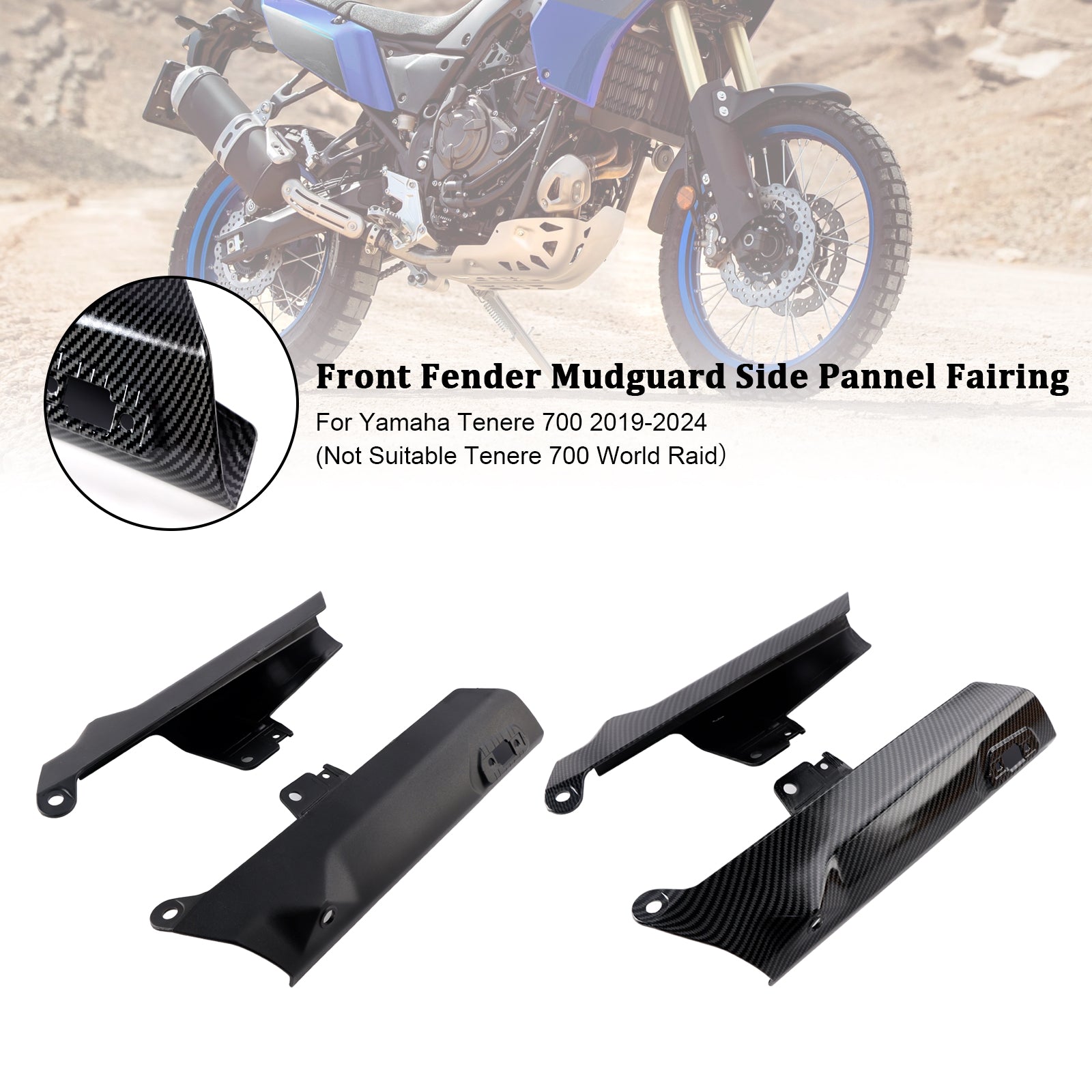 2019-2024 YAMAHA Tenere 700 Front Fender Side Panel Protector Fairing