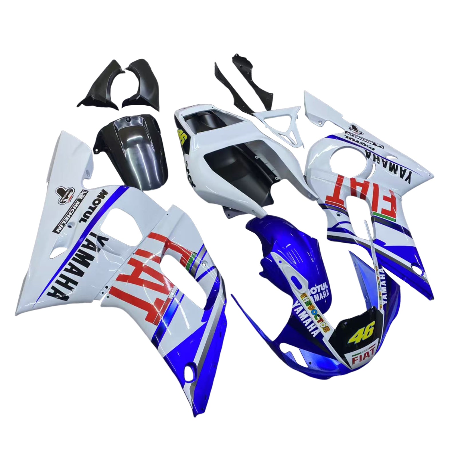 Amotopart 1998-2002 Yamaha YZF 600 R6 Blue White Red Fairing Kit