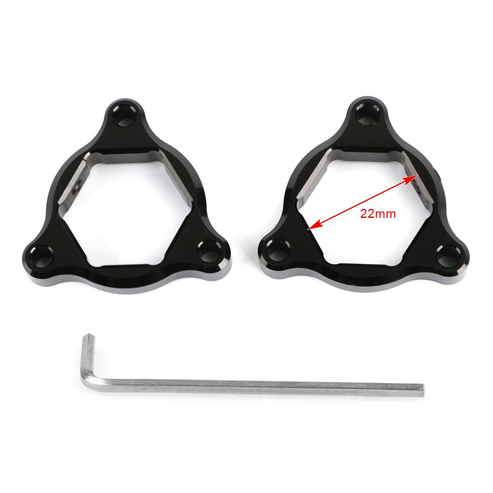 22MM Kawasaki Z1000 03-06 ZX636 Ninja 650R Fork Pre Adjusters Black