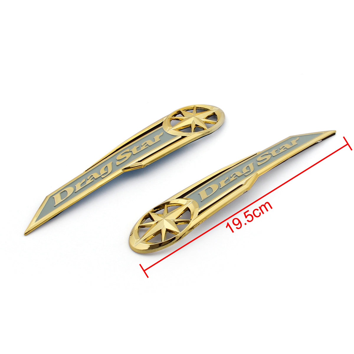 2 pieces Yamaha Drag Star Gas Tank Emblem Badge Decals Sticker