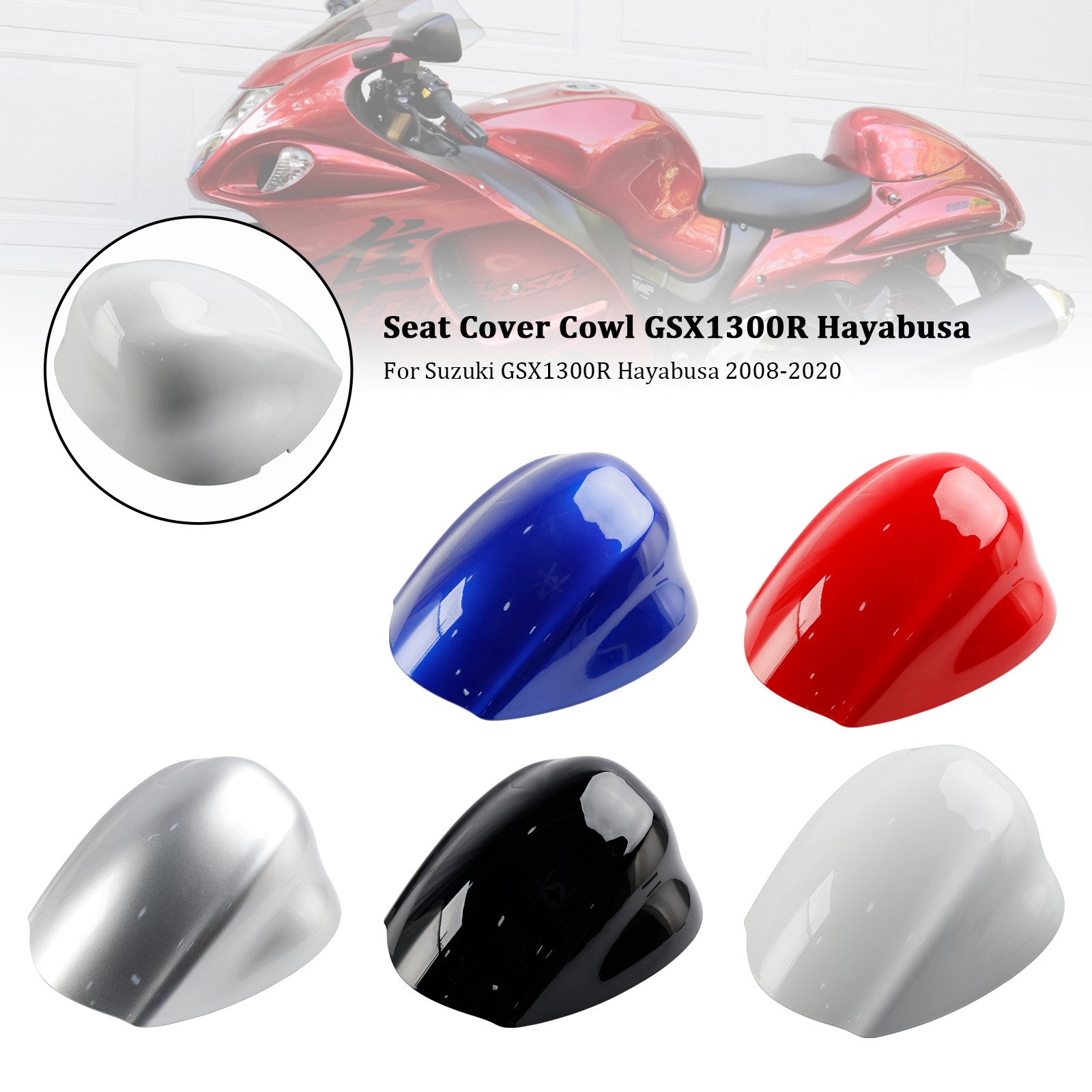 08-20 Suzuki GSX1300R GSX-R1300 HAYABUSA COURRING SEAT arrière