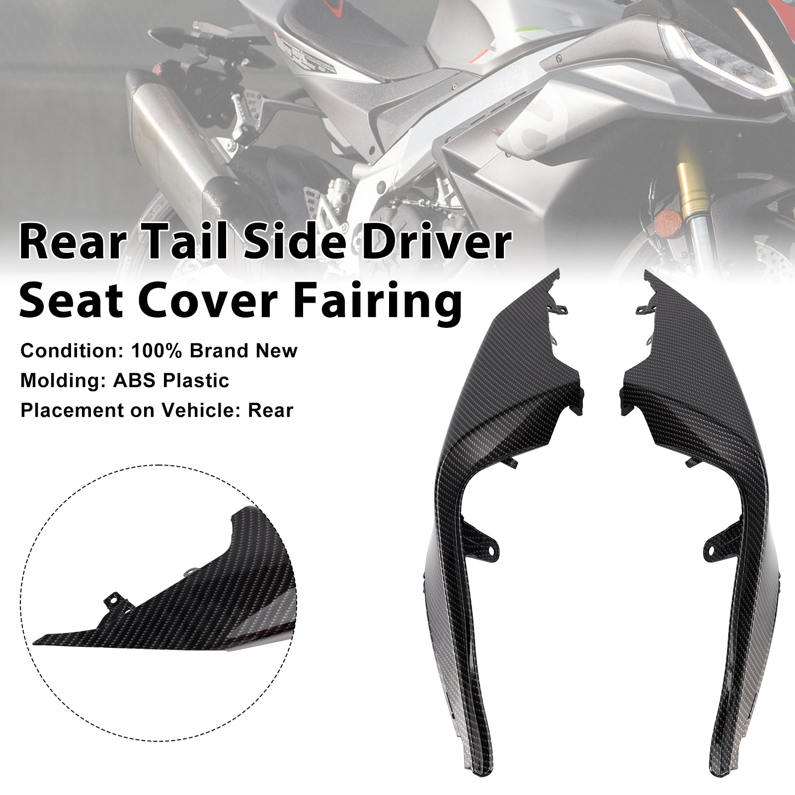 2021-2024 Aprilia RSV4 Rear Tail Side Driver Seat Cover Fairing