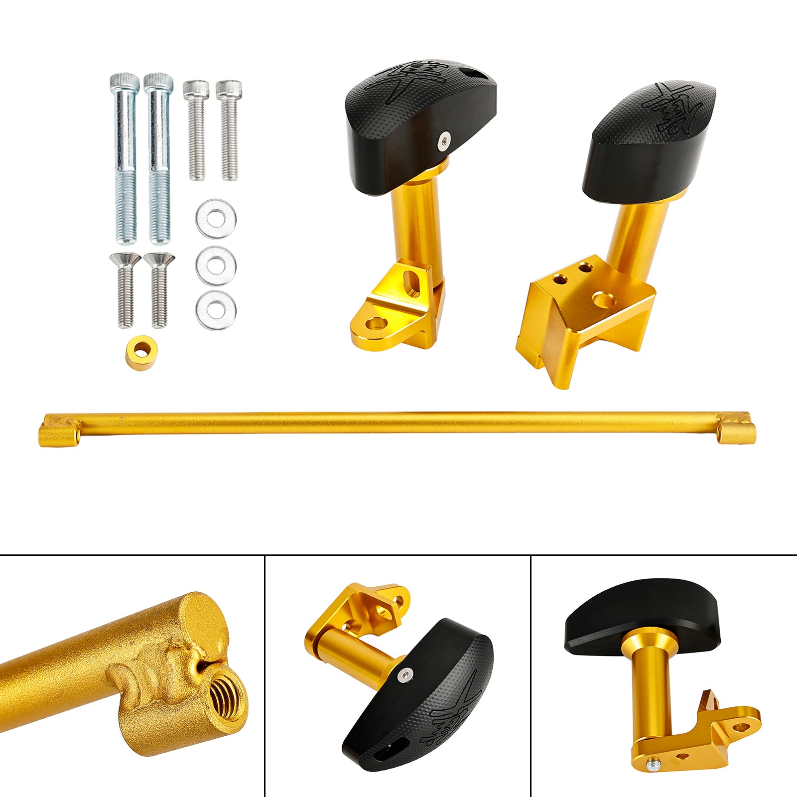 08-20 Suzuki Gsxr1300 Hayabusa Estator Motor Slider Cnc Protector Pad Oro