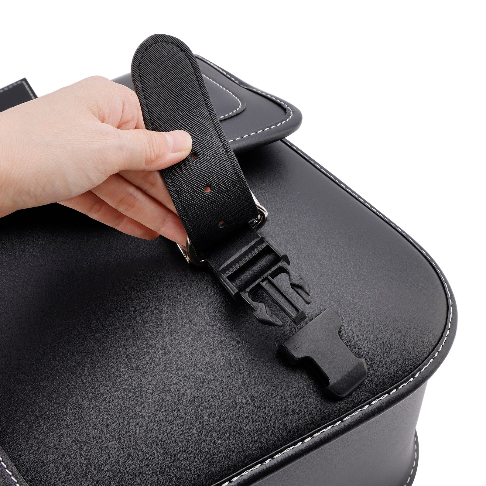 Side Tailbag Satteltaschenfarbe passendes Gepäck schwarz 28L für Roller Motorrad