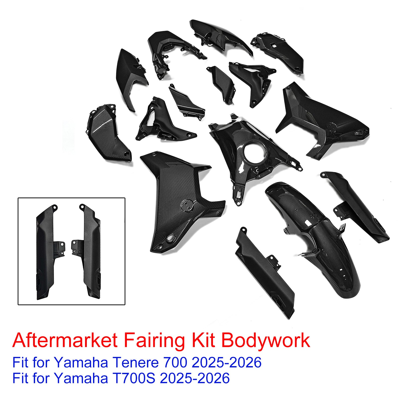 Amotopart 2025-2026 Yamaha Tenere 700 T700S Fairing Kit Collection