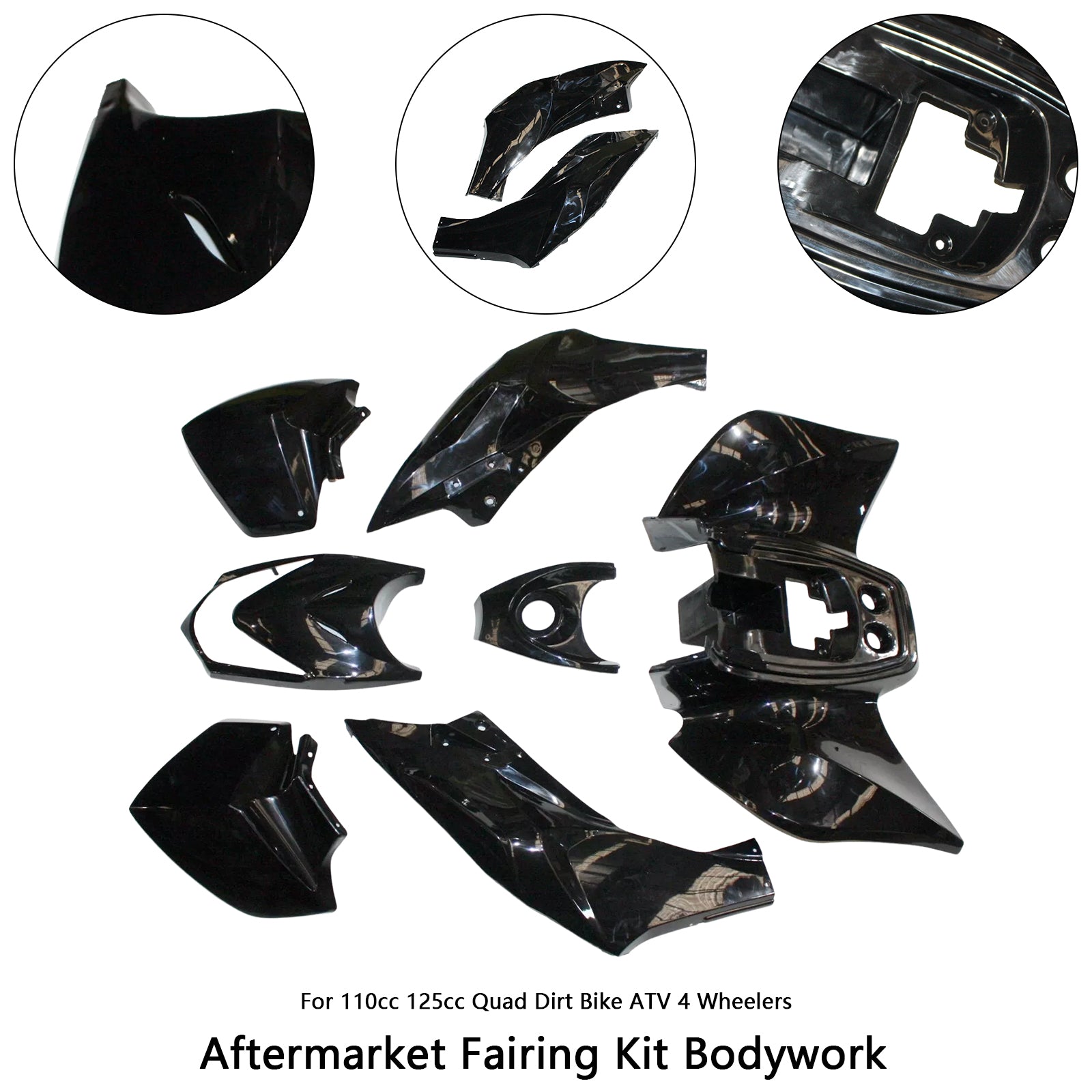 Amotopart for 110cc 125cc Quad Dirt Bike ATV 4 Wheelers Fairing Kit Collection
