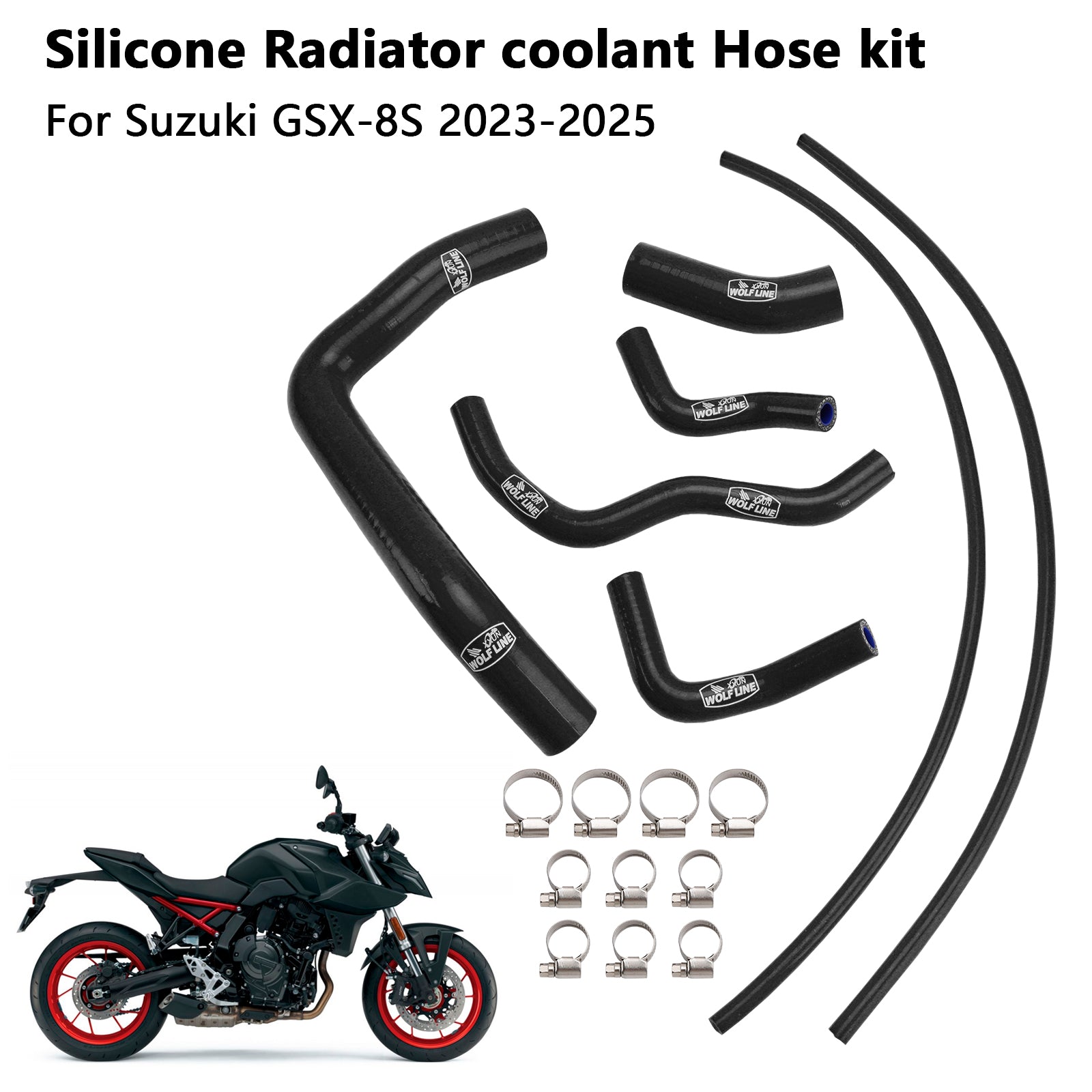 2023-2025 Suzuki GSX-8S Silicone Radiator coolant Hose