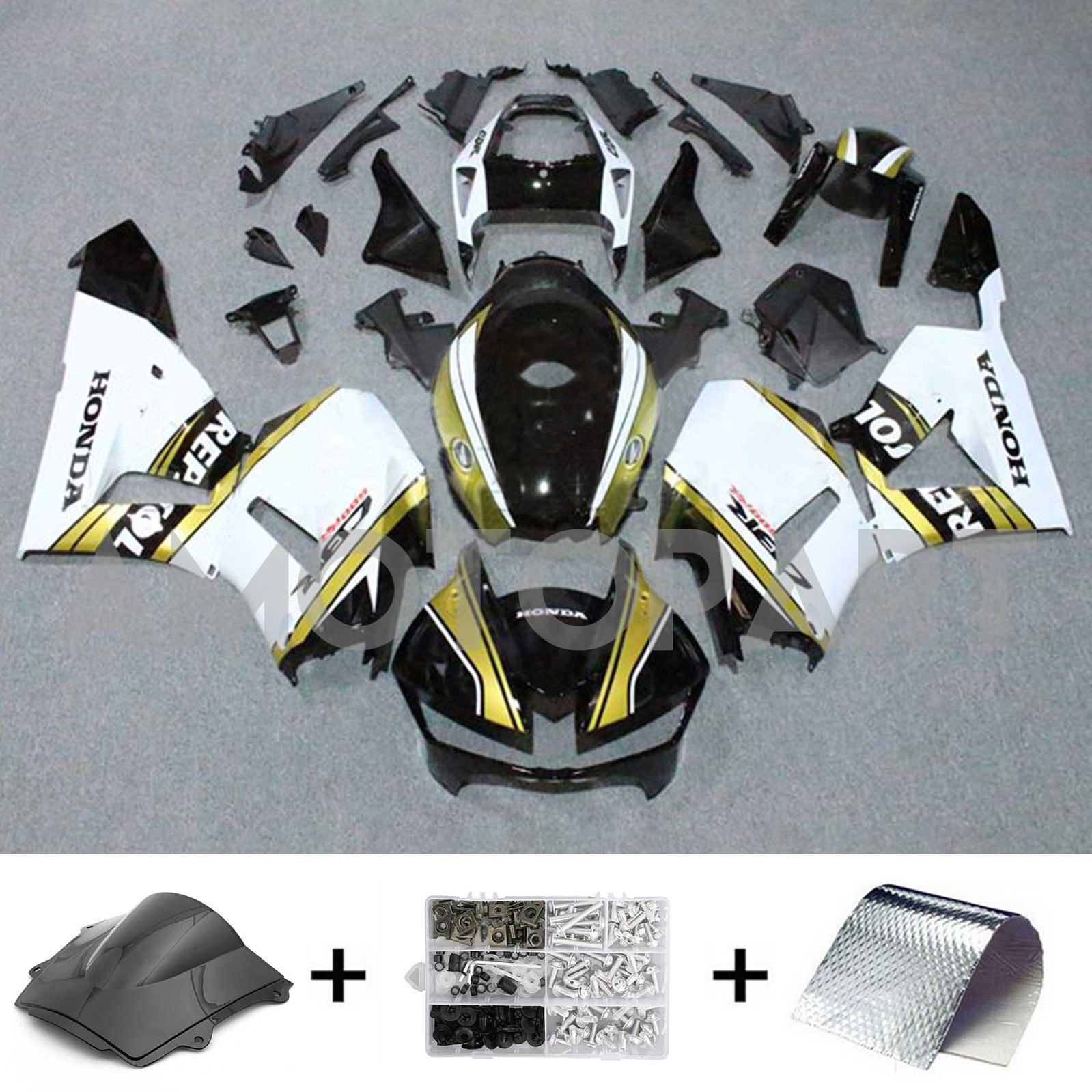 Amotopart 13-25 US verze. & 13-23 Evropská verze F5 CBR600RR Honda Gold&Sada bílé kapotáže