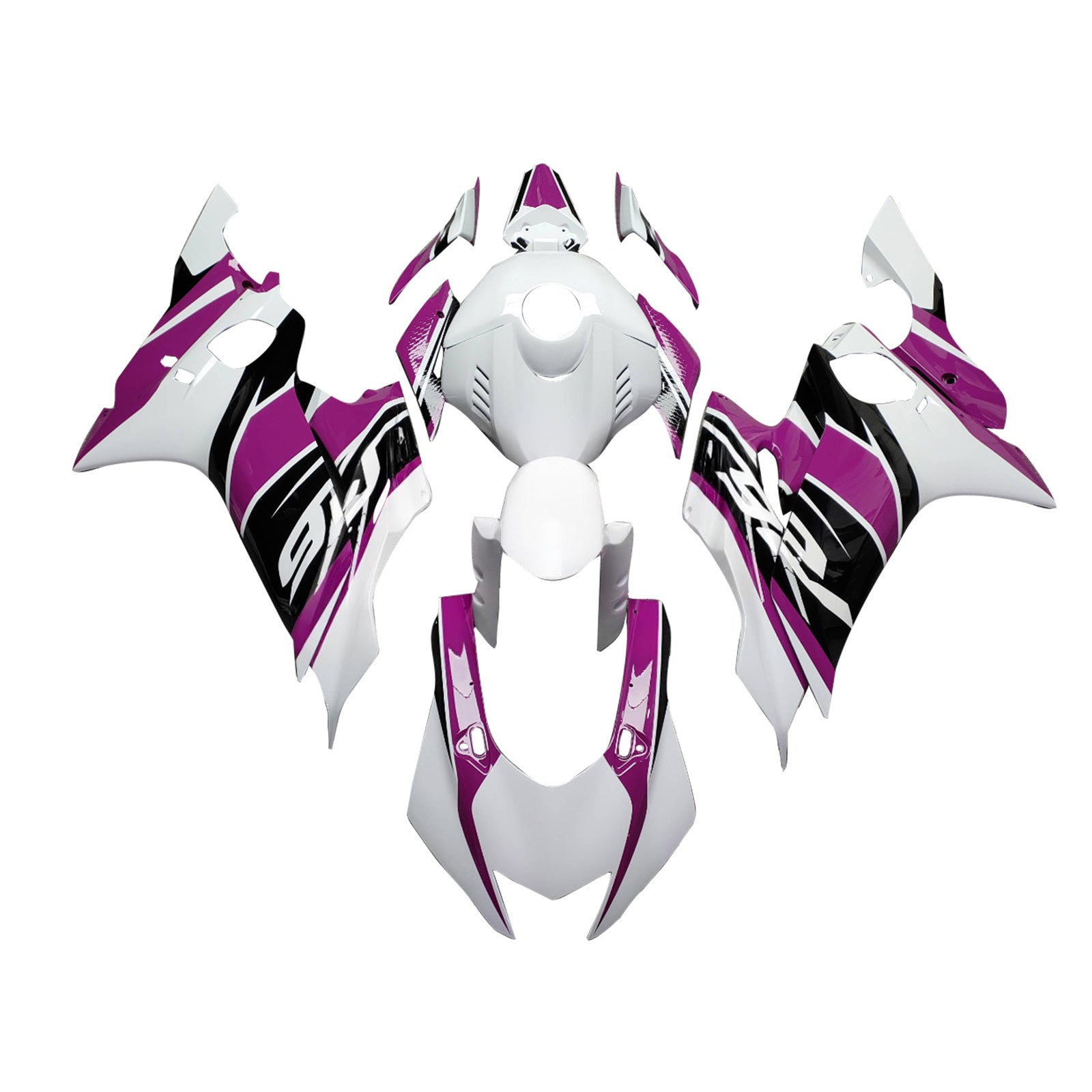 Amotopart 2017-2023 Yamaha YZF-R6 White Purple Black Fairing Kit