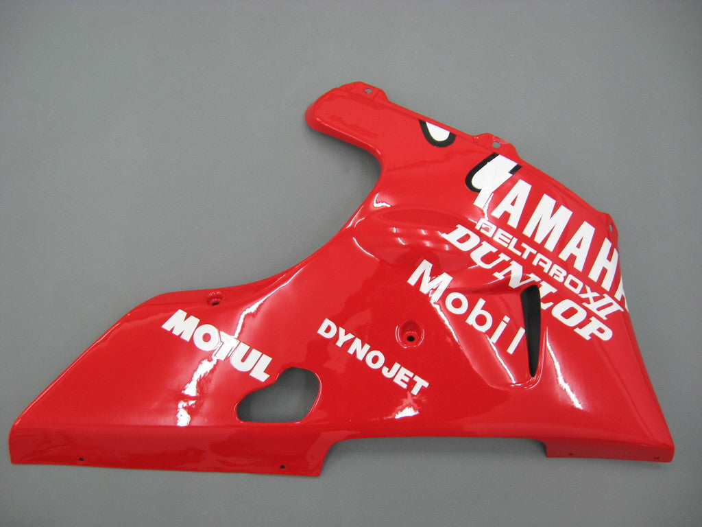 Amotopart 1998-1999 Yamaha YZF 1000 R1 Red&White Logos Fairing Kit