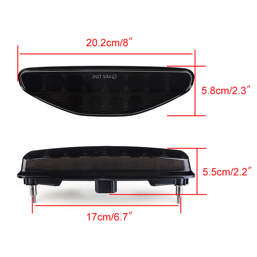 LED Rücklicht Hinten Brems Rücklicht Für HONDA TRX450R & TRX450ER 2006-2014 Schwarz