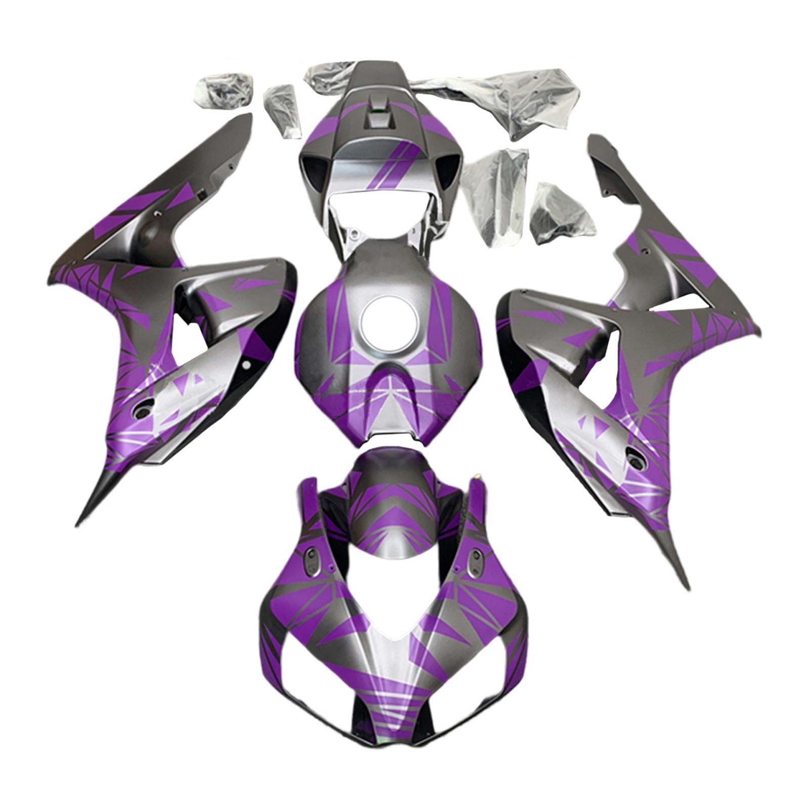 Amotopart 2006-2007 Honda CBR1000RR Violet&Kit de carénage gris