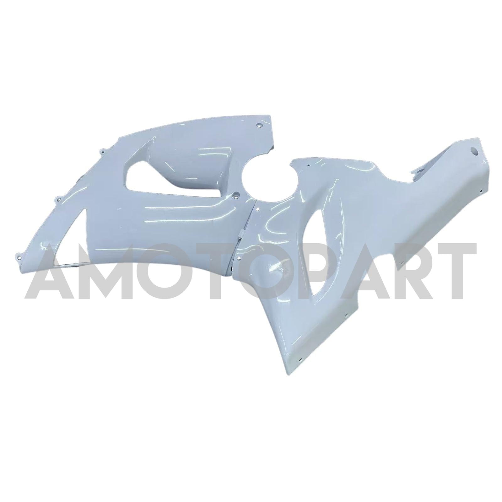 Amotopart 2005-2006 Kawasaki ZX6R 636 White Fairing Kit