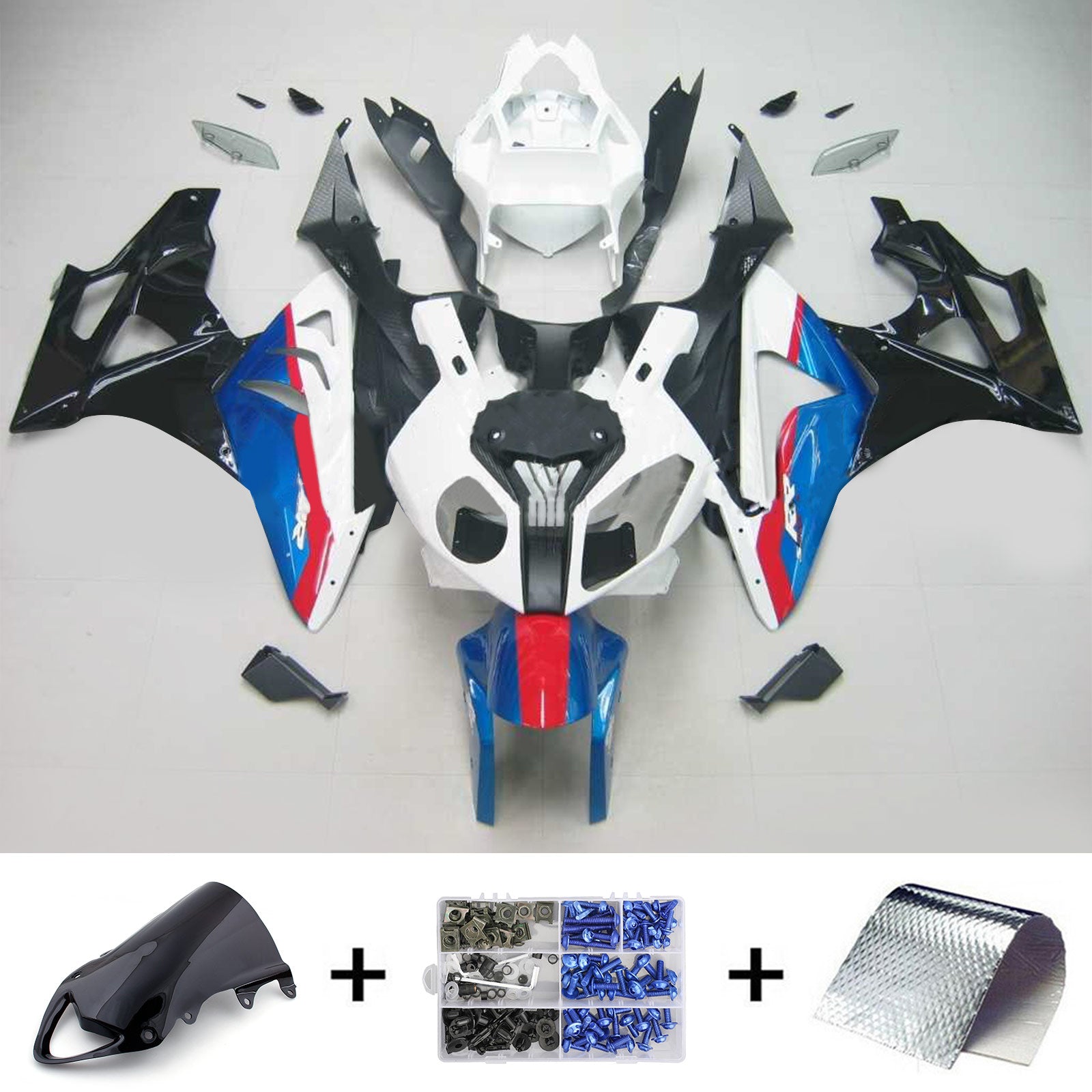 Amotopart 2009-2014 BMW S1000RR Blue Red Black Fairing Kit