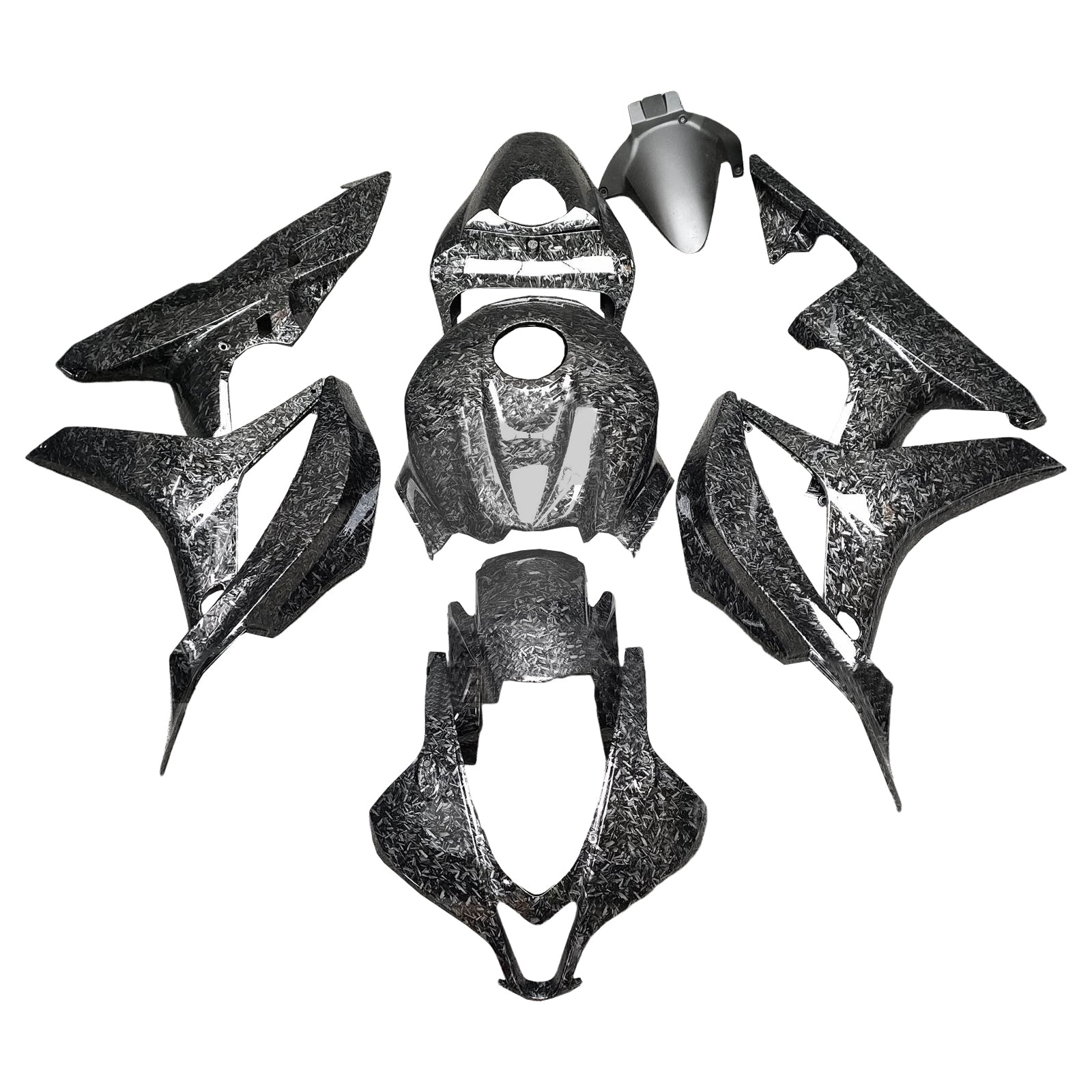 Amotopart 2007-2008 Honda CBR600RR Forged Carbon Fiber Patterns Fairing Kit