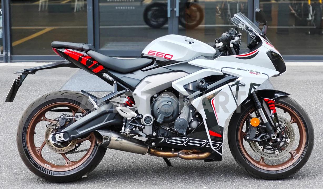 Amotopart 2024-2025 Triumph Daytona 660 Red Black White Fairing Kit
