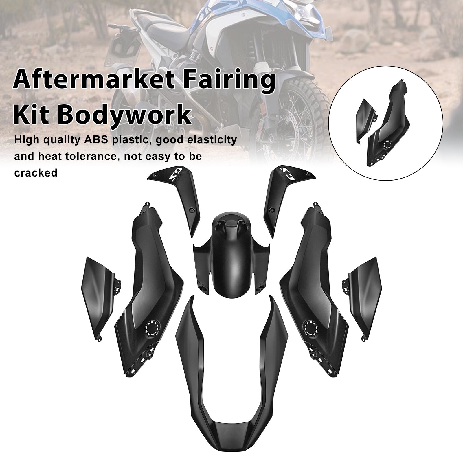 Amotopart 2024-2025 BMW R1300GS Matte Black Fairing Kit