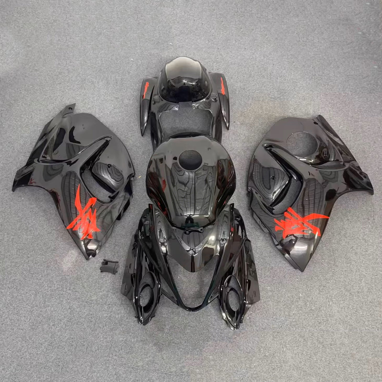 Amotopart 2008–2020 Suzuki Hayabusa GSX1300R schwarzes Verkleidungsset