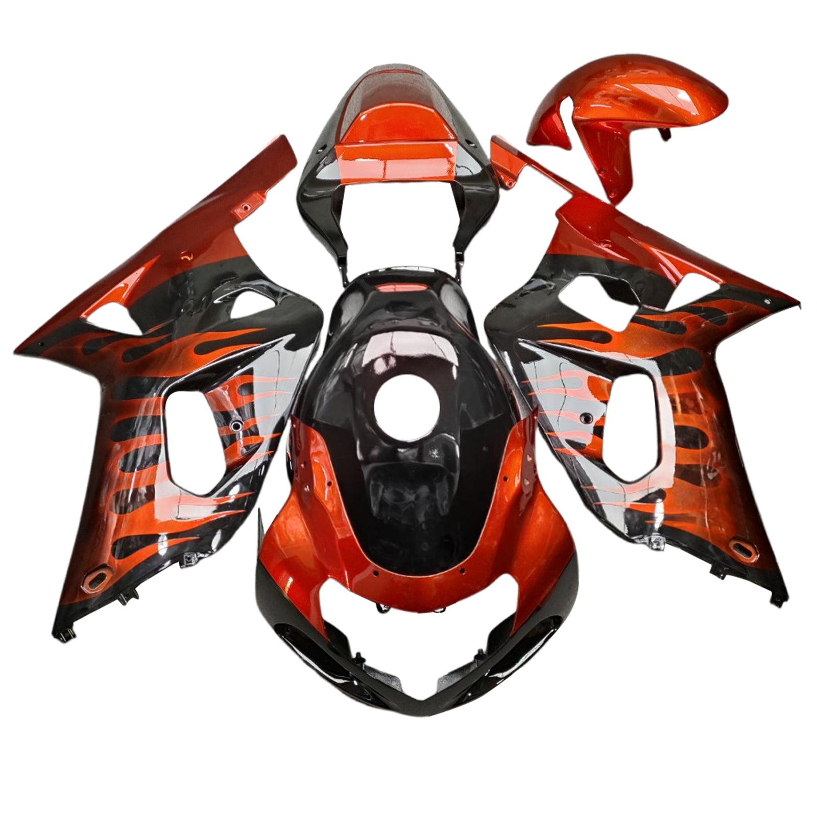 Amotopart Suzuki 00-03 GSXR 750 & 01-03 GSXR 600 Orange Schwarz Verkleidungssatz