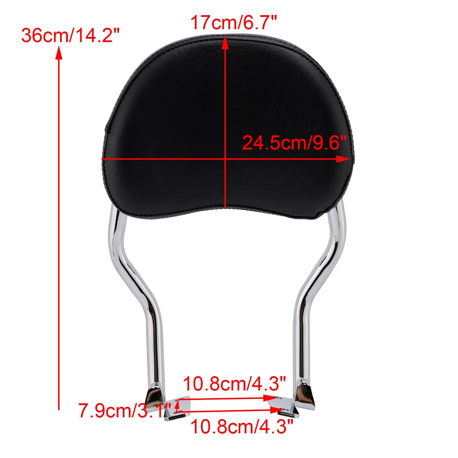 2023- Royal Alloy GP250 Sidecar Passenger Sissy Bar Backrest