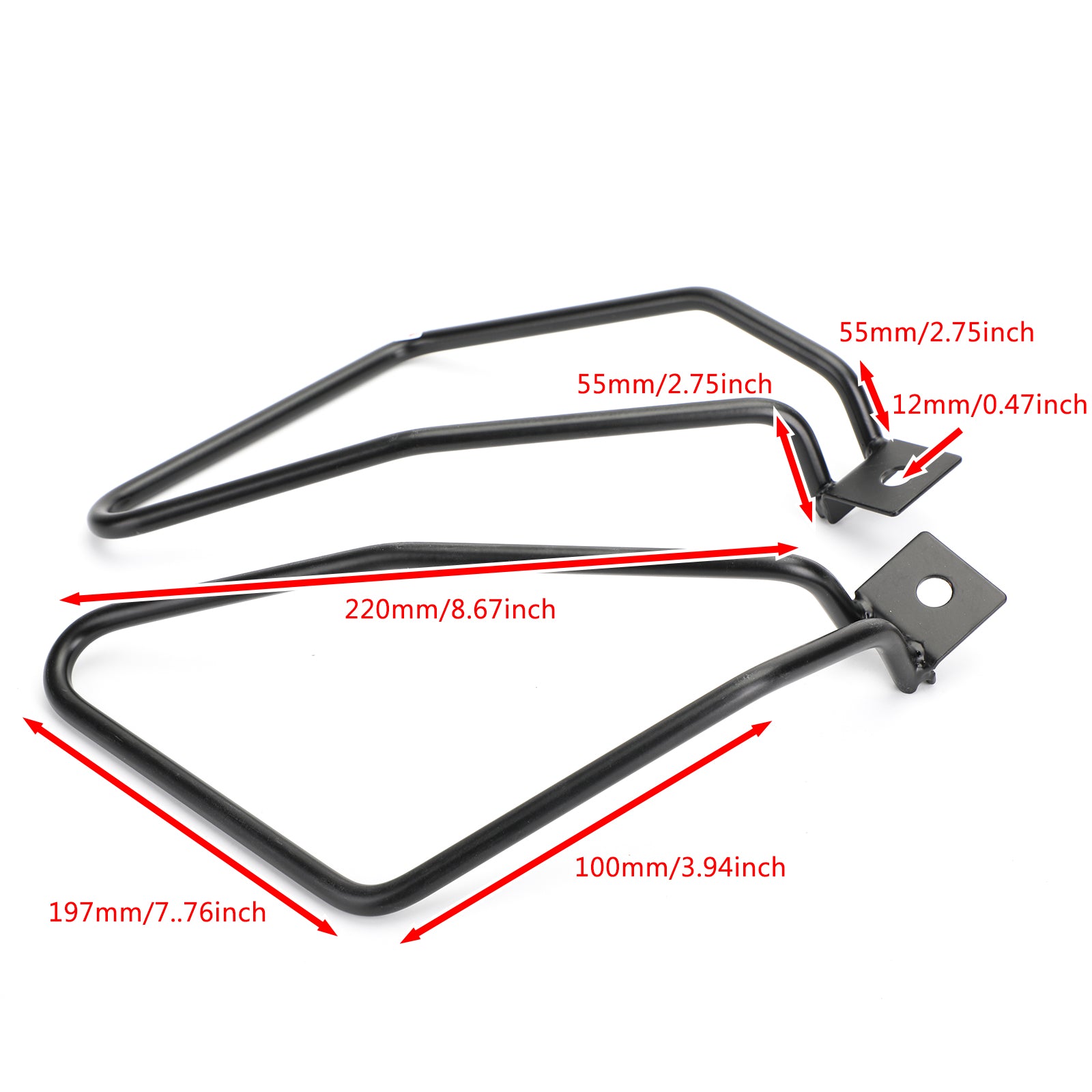 Sportster 883 Iron XL883n Dyna Black Saddlebag Podpůrné tyče