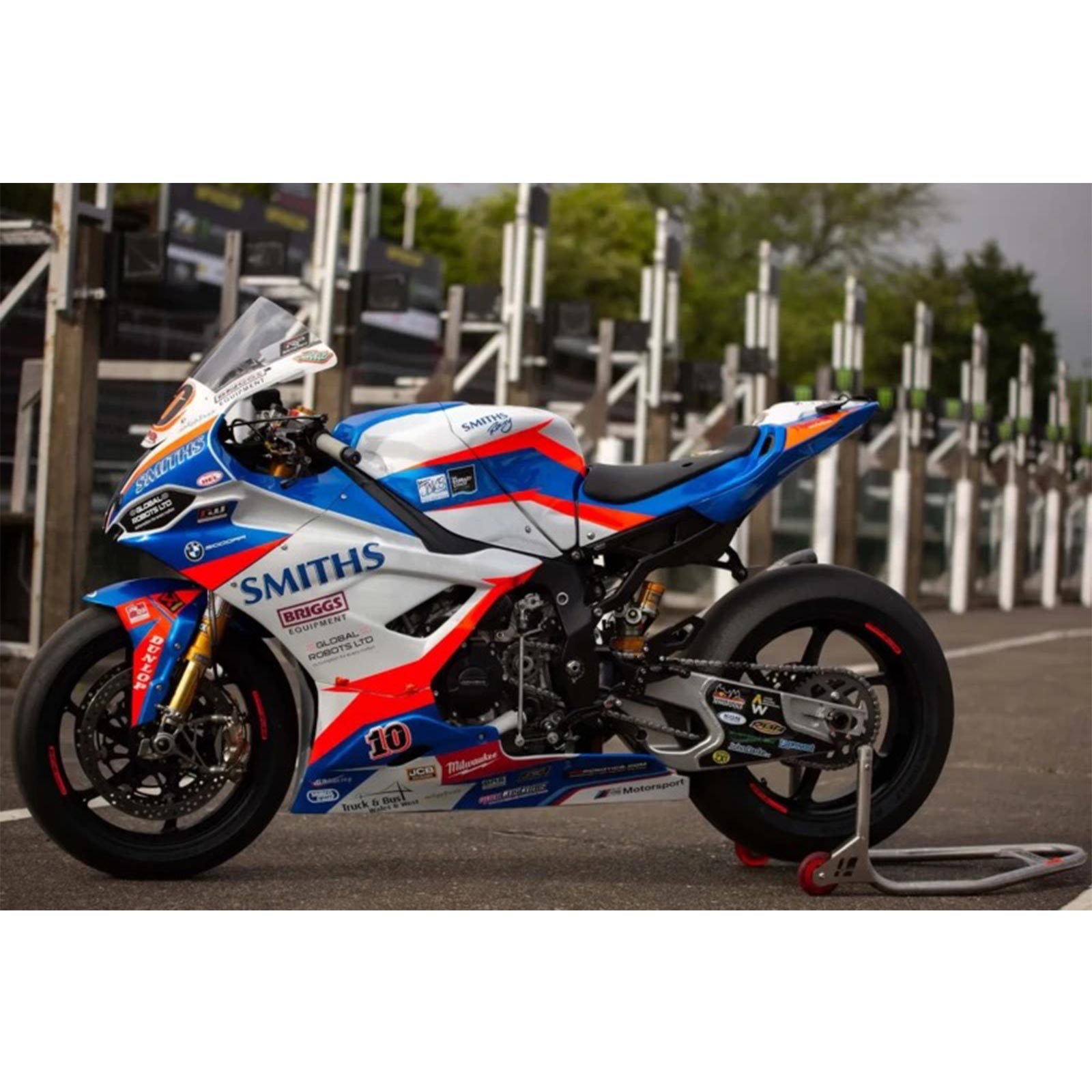 Kit de carenado Amotopart BMW S1000RR 2019-2022 azul y rojo Style4