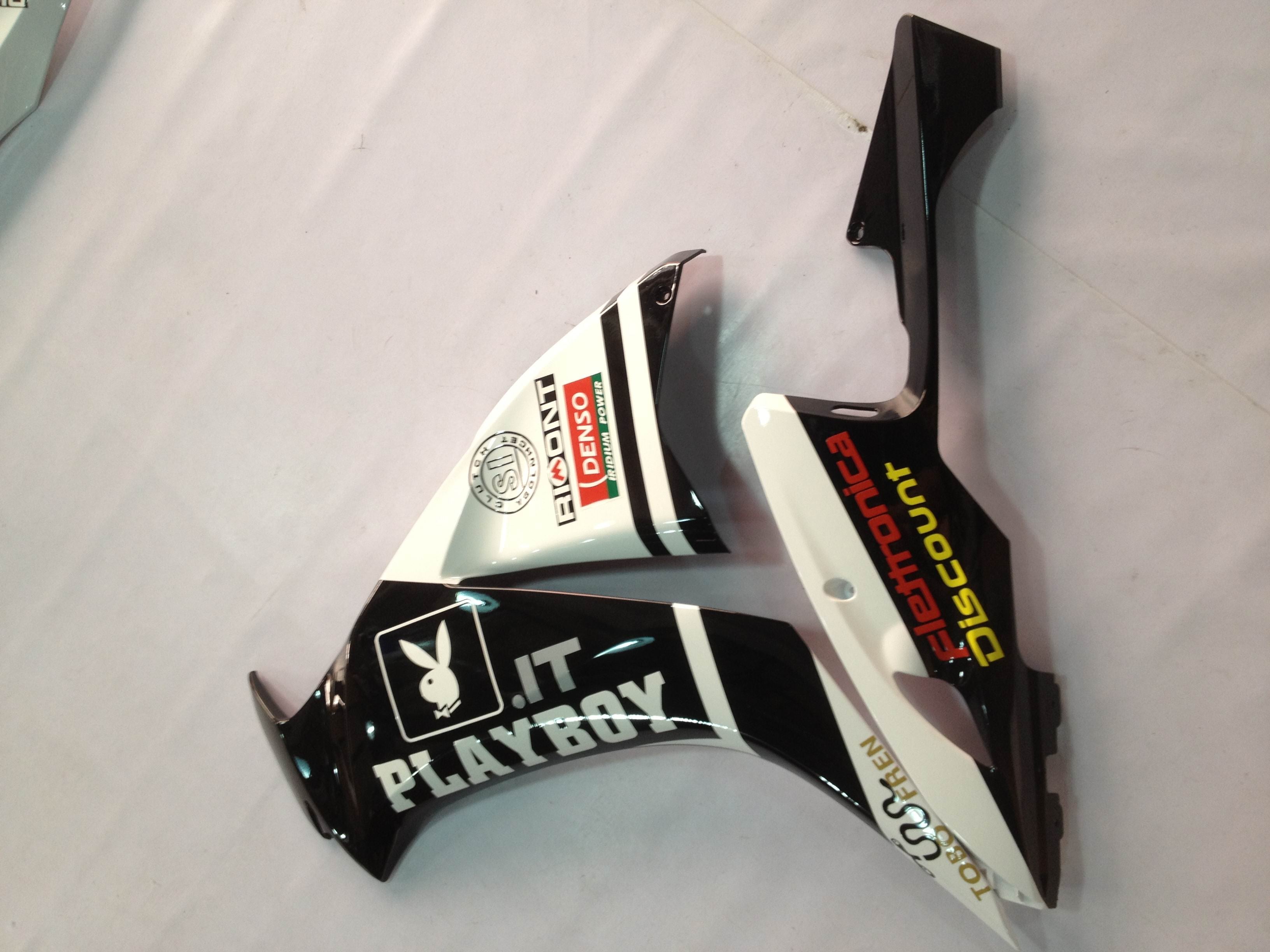 Amotopart 2012-2016 CBR1000RR Honda Black & White Playboy Fairing Kit