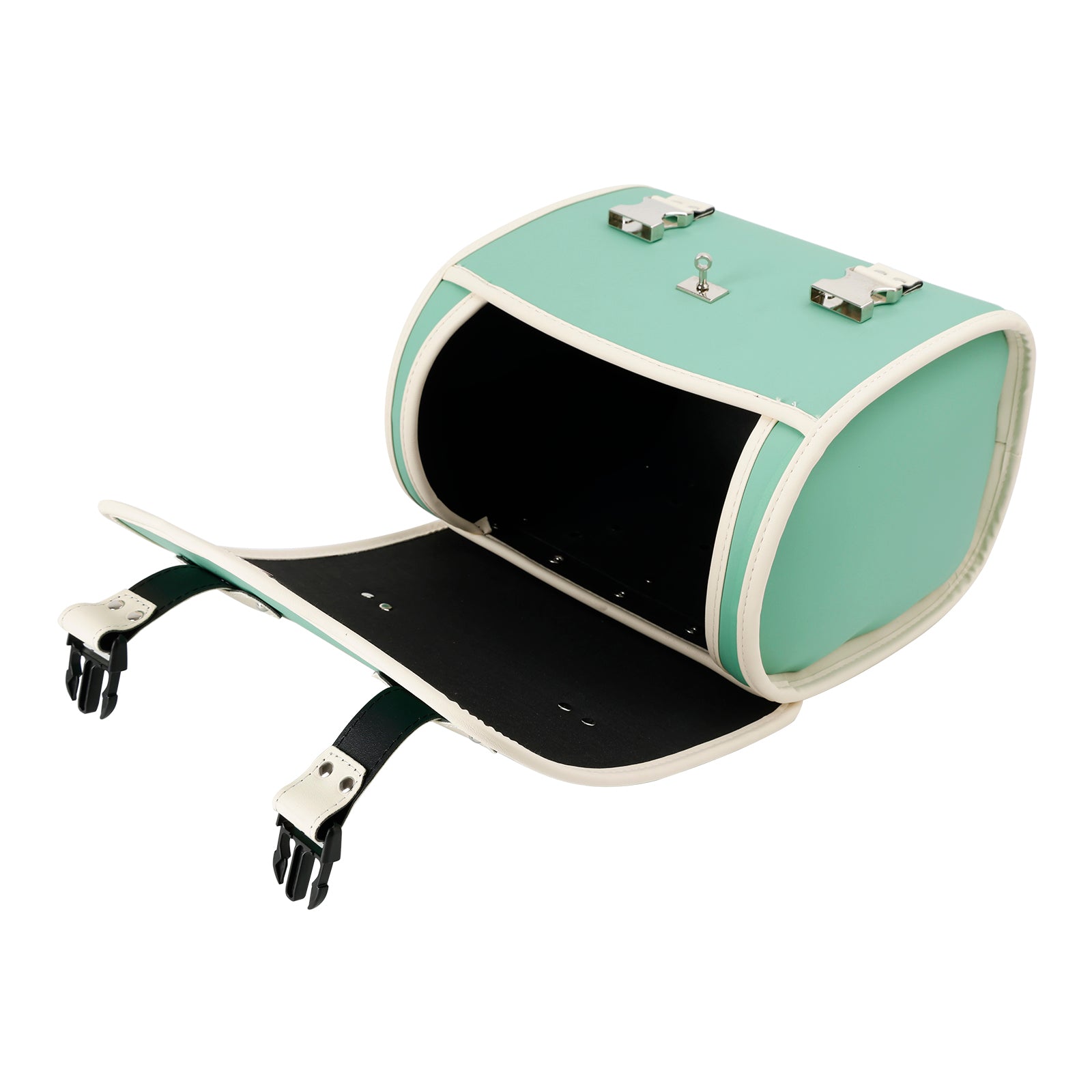 Motor Saddlebag & Brcket Kit Side Storage Universal Quick Release Green
