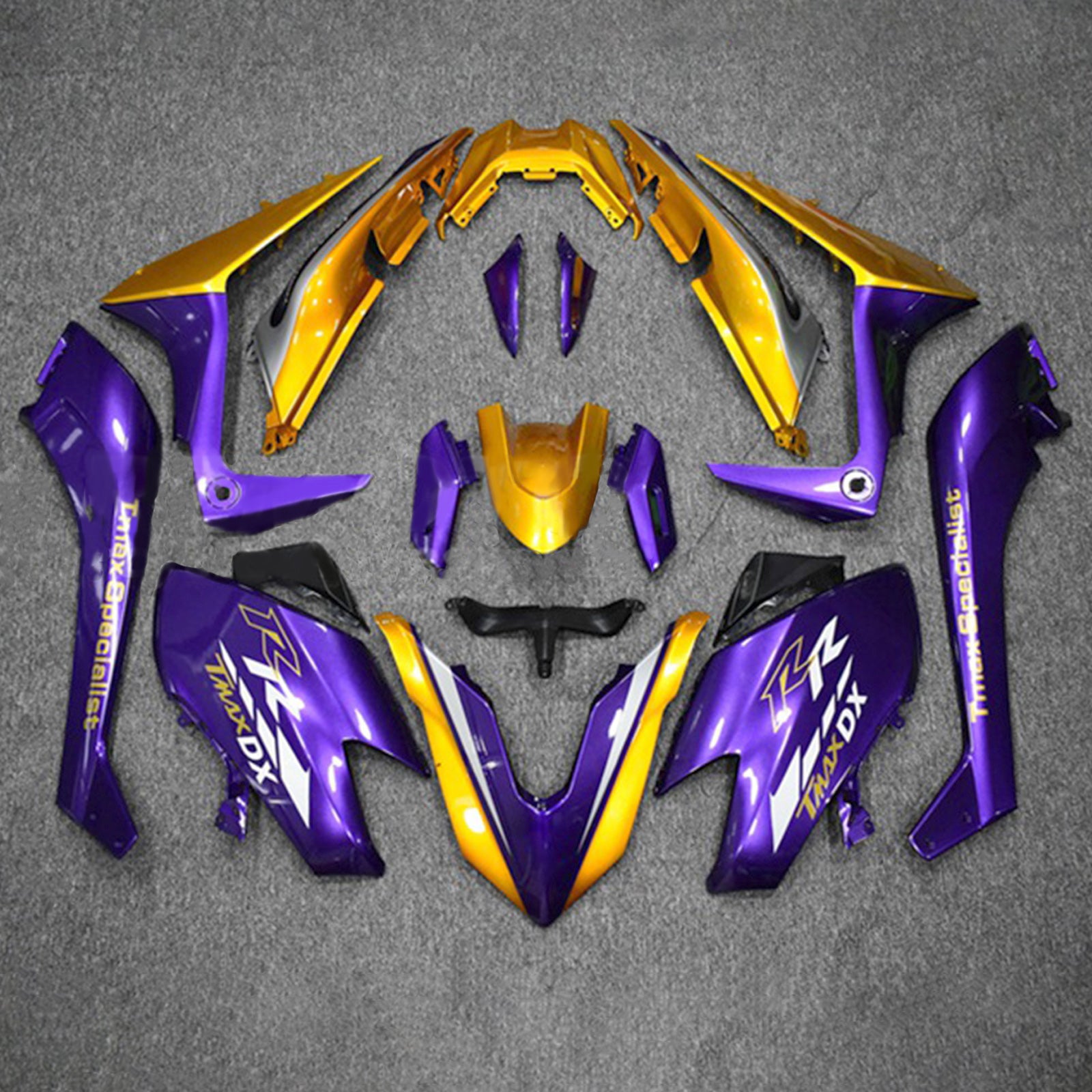Amotopart 2017-2018 Yamaha T-Max Tmax530 Fairing Purple & Gold Kit