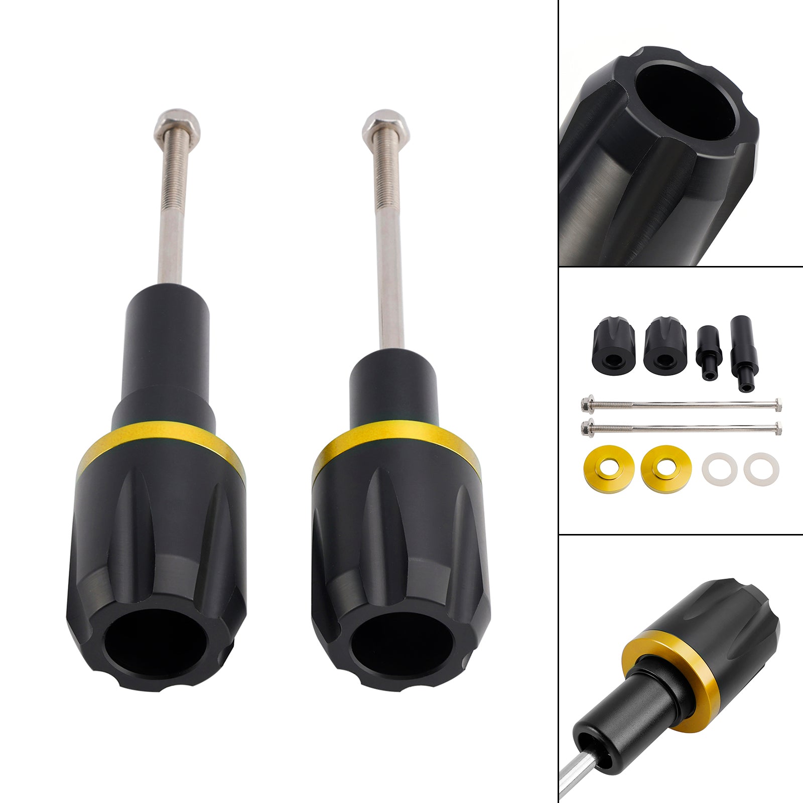 2017-2023 Kawasaki Ninja 650 Aluminum Frame Crash Slider Protection Gold