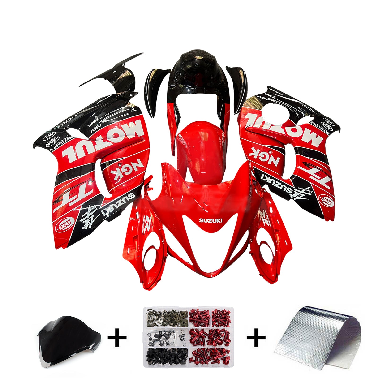Amotopart 2008-2020 Suzuki Hayabusa GSX1300R Red Fairing Kit