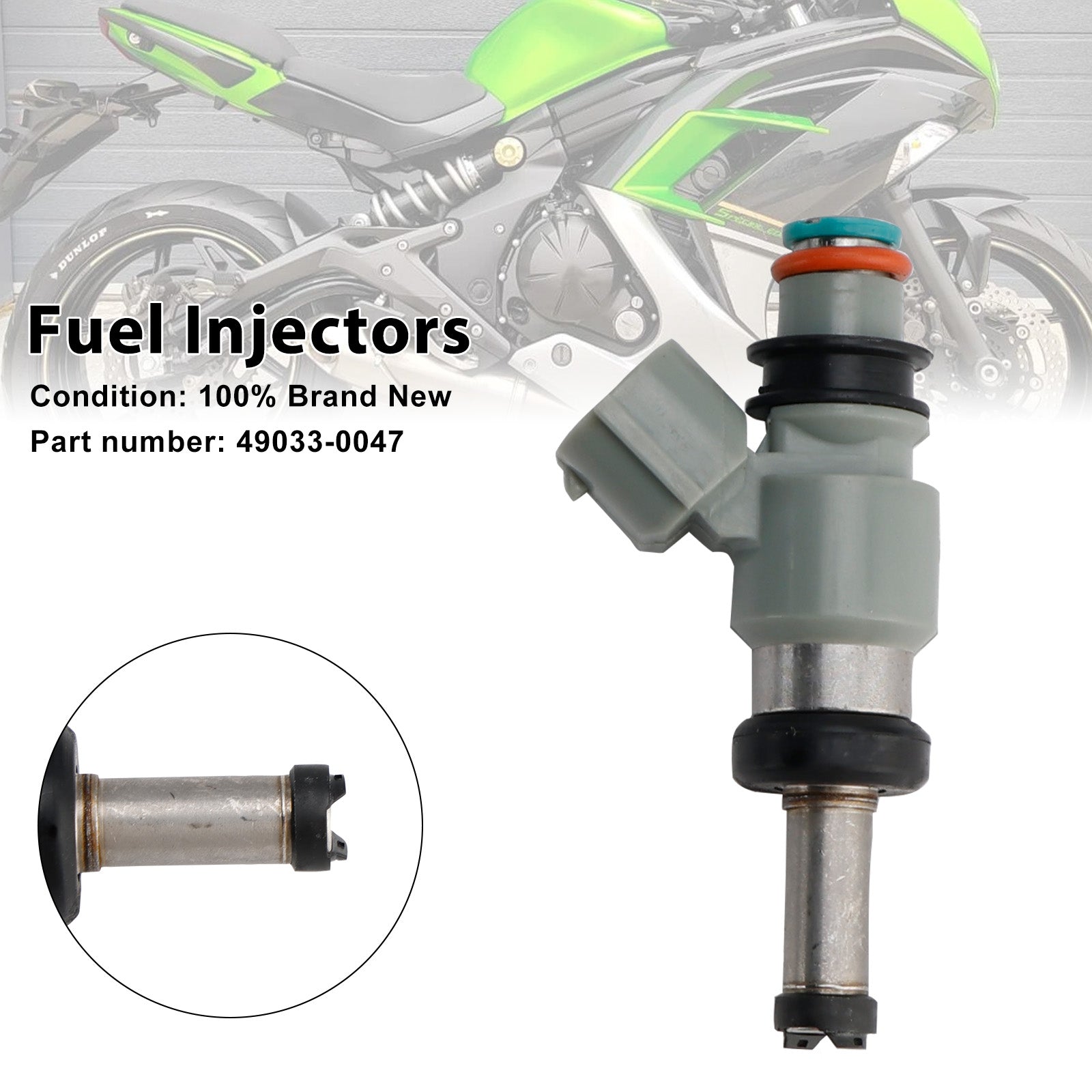 18-24 Kawasaki Ninja 400 Eliminator Z500 NINJA 500 49033-0047 Fuel Injectors