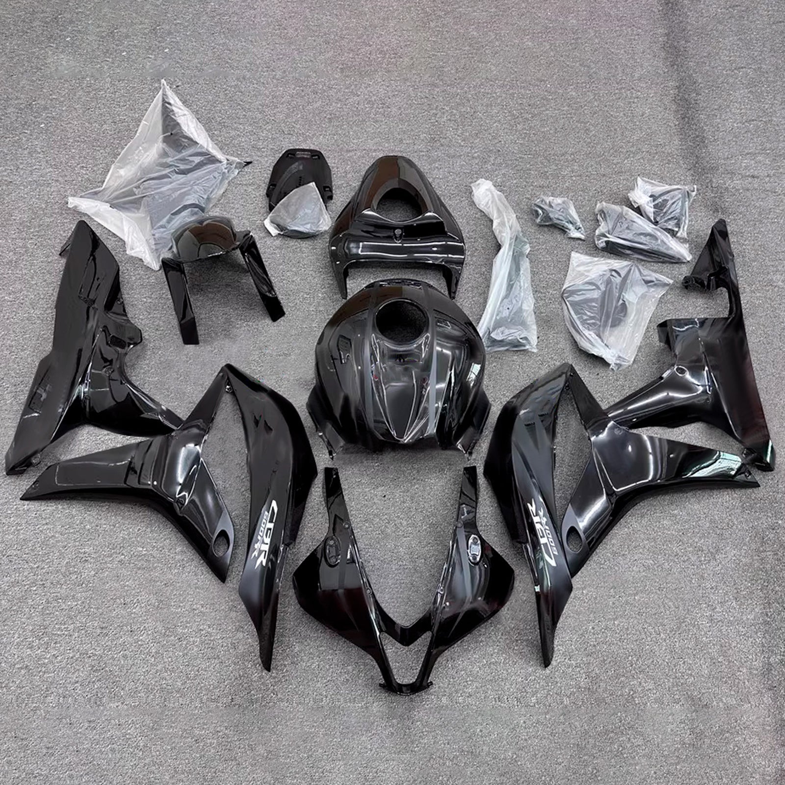 Amotopart 2007-2008 Honda CBR600RR glanzend zwarte kuipset