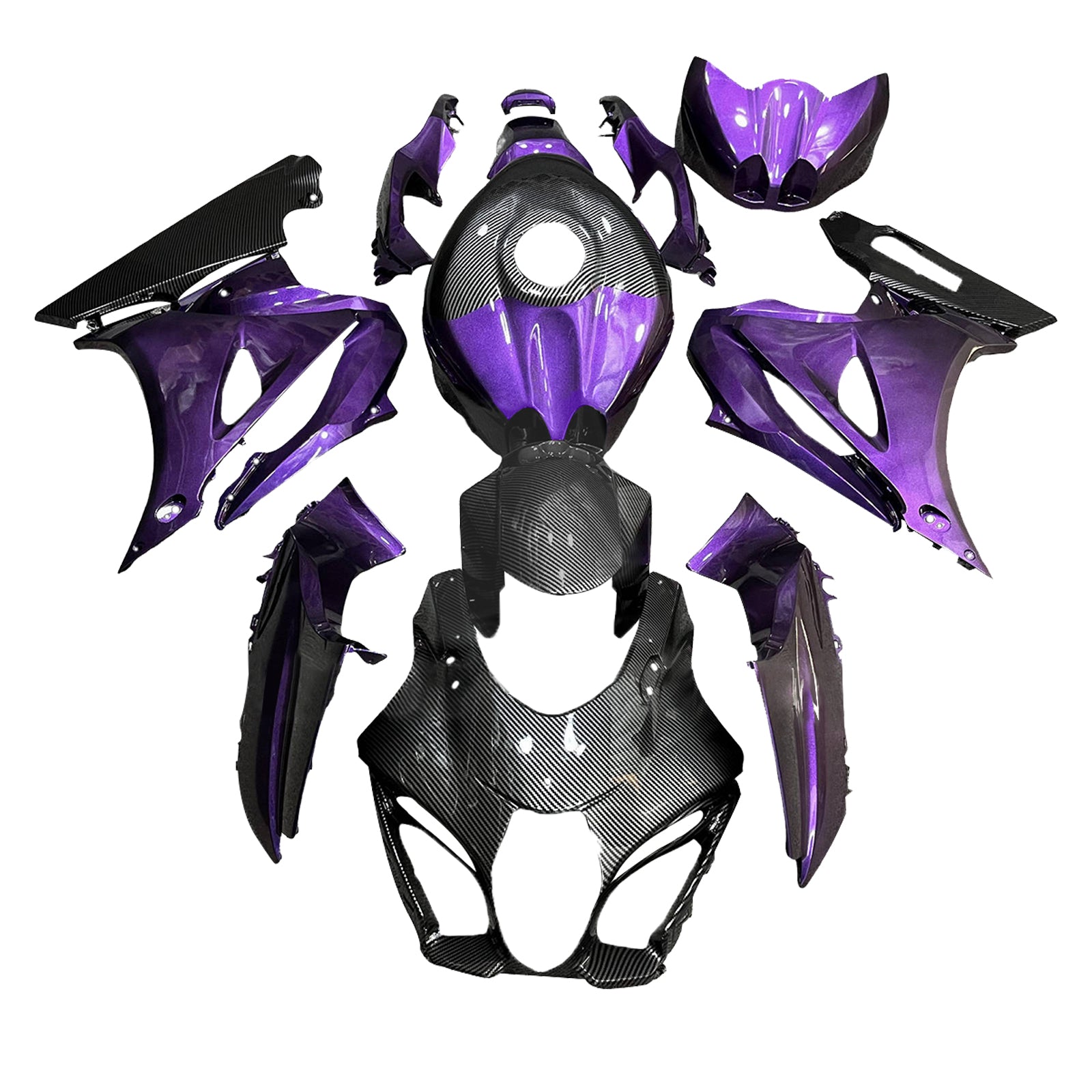 Amotopart 2017-2025 Suzuki GSXR1000 Carbon Fiber Pattern Fairing Kit