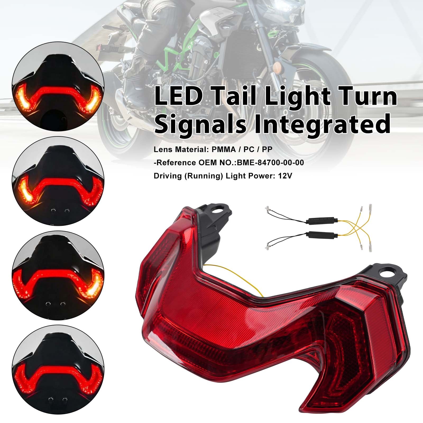 2025-2026 KAWASAKI Z900 Z900SE LED koncové světlo směrovky integrované