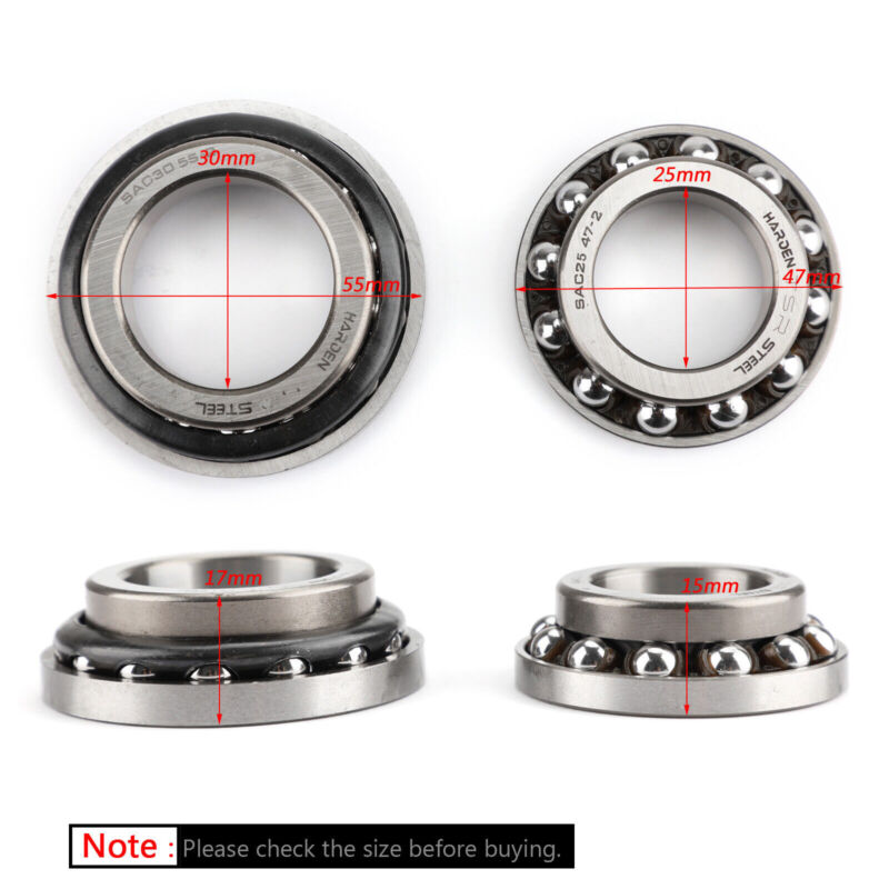 14-17 Yamaha FZ-09 MT07 XSR900 XVS 400 650 Steering Stem Bearing Seal Kit 93399-99931 93399-99932