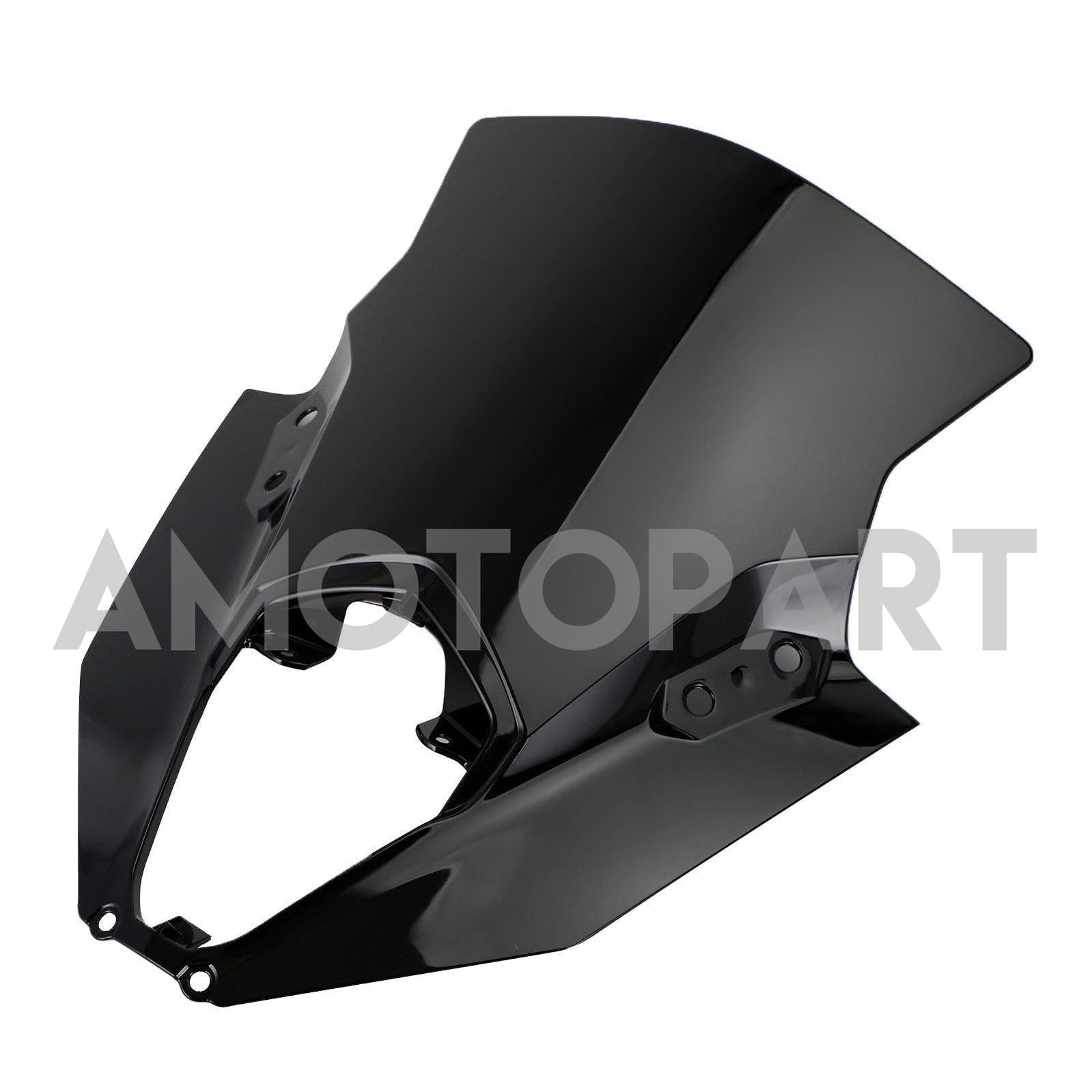 Amotopart 2020-2025 Kawasaki ER-6F Ninja650 Glossy Black Blue Fairing Kit