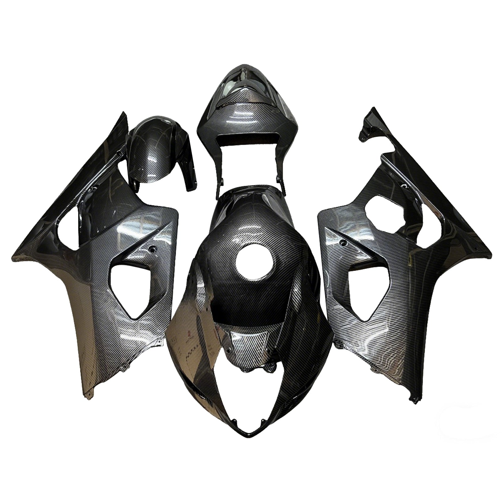 Amotopart 2003-2004 Suzuki GSXR1000 Carbon Fiber Pattern Fairing Kit
