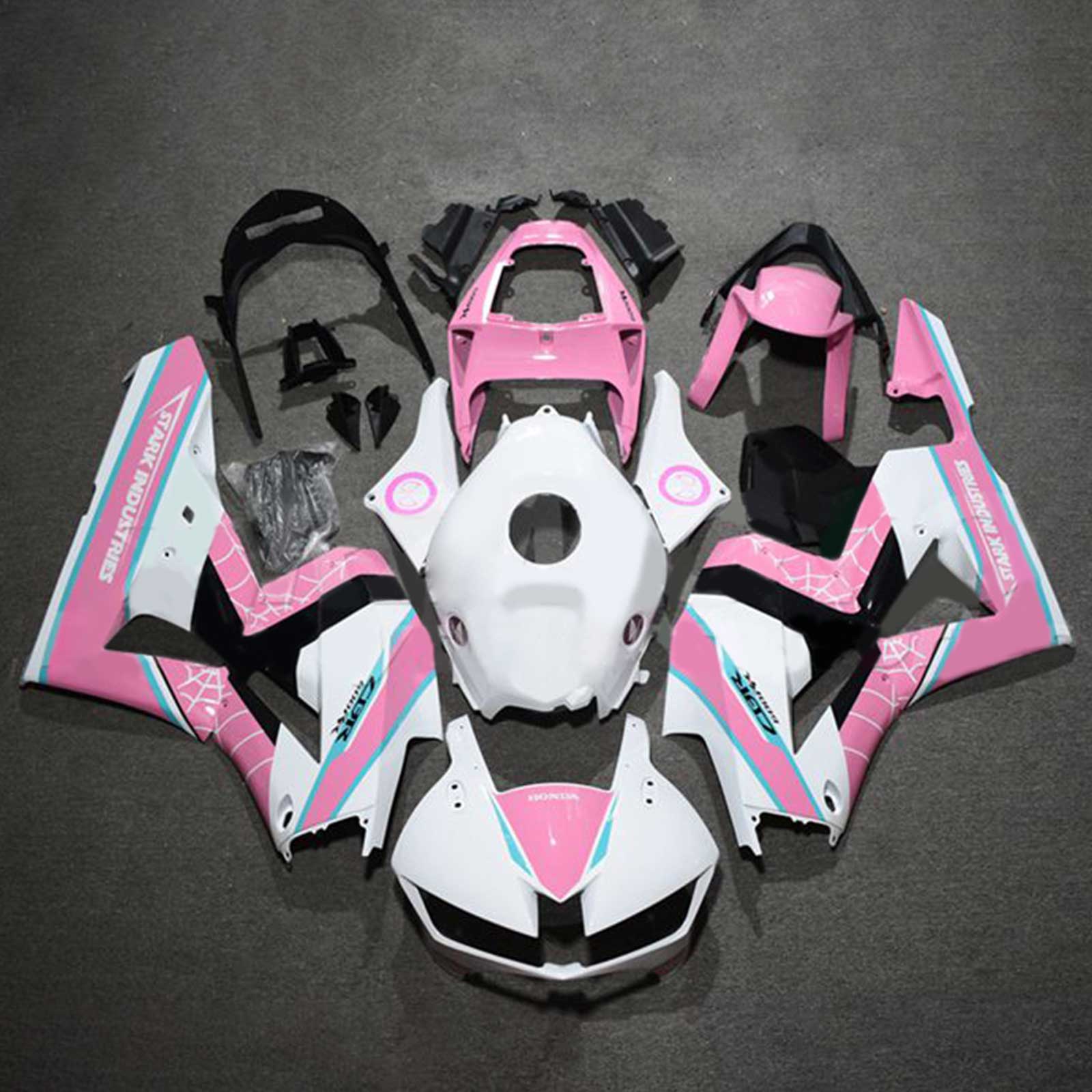 Amotopart 13-25 US ver. & 13-23 European ver. F5 CBR600RR Honda White&Pink Fairing Kit