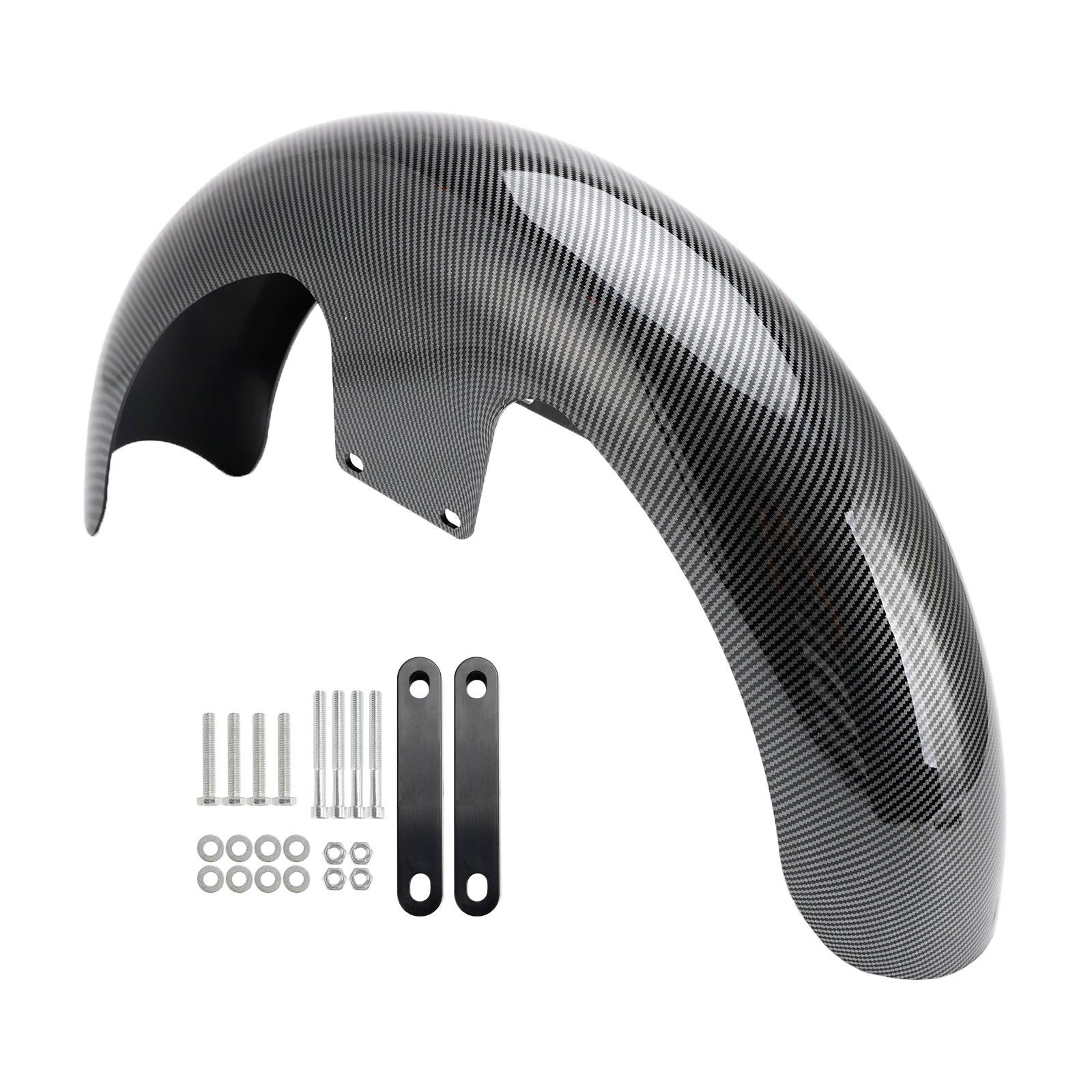 Touring Electra Street Road Glide Baggers Flht Flhr Carbon 19" Enrole o para-lama dianteiro ABS